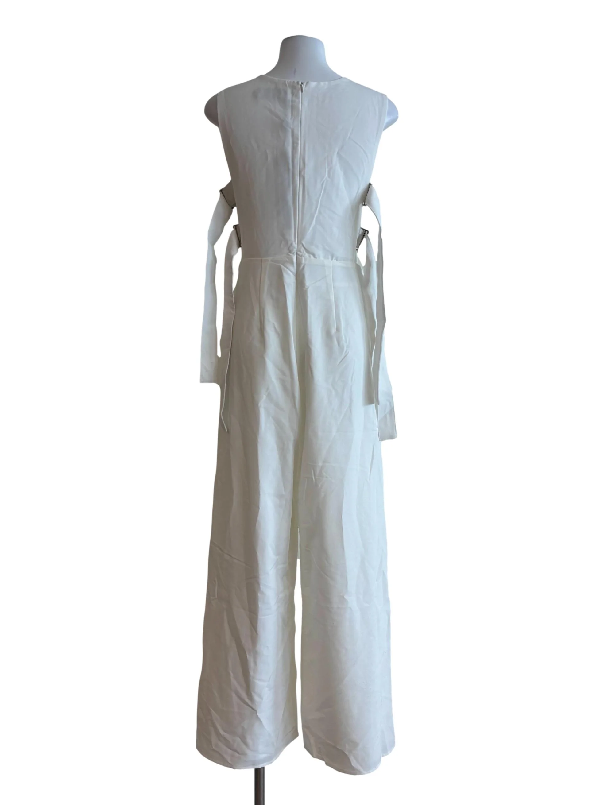 Pearl White Sleeveless Jumpsuit - Image 2