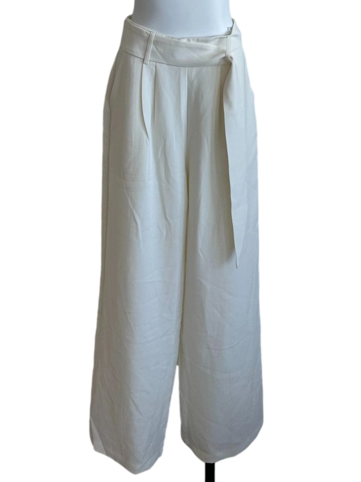 Pearl White Straight Long Pants