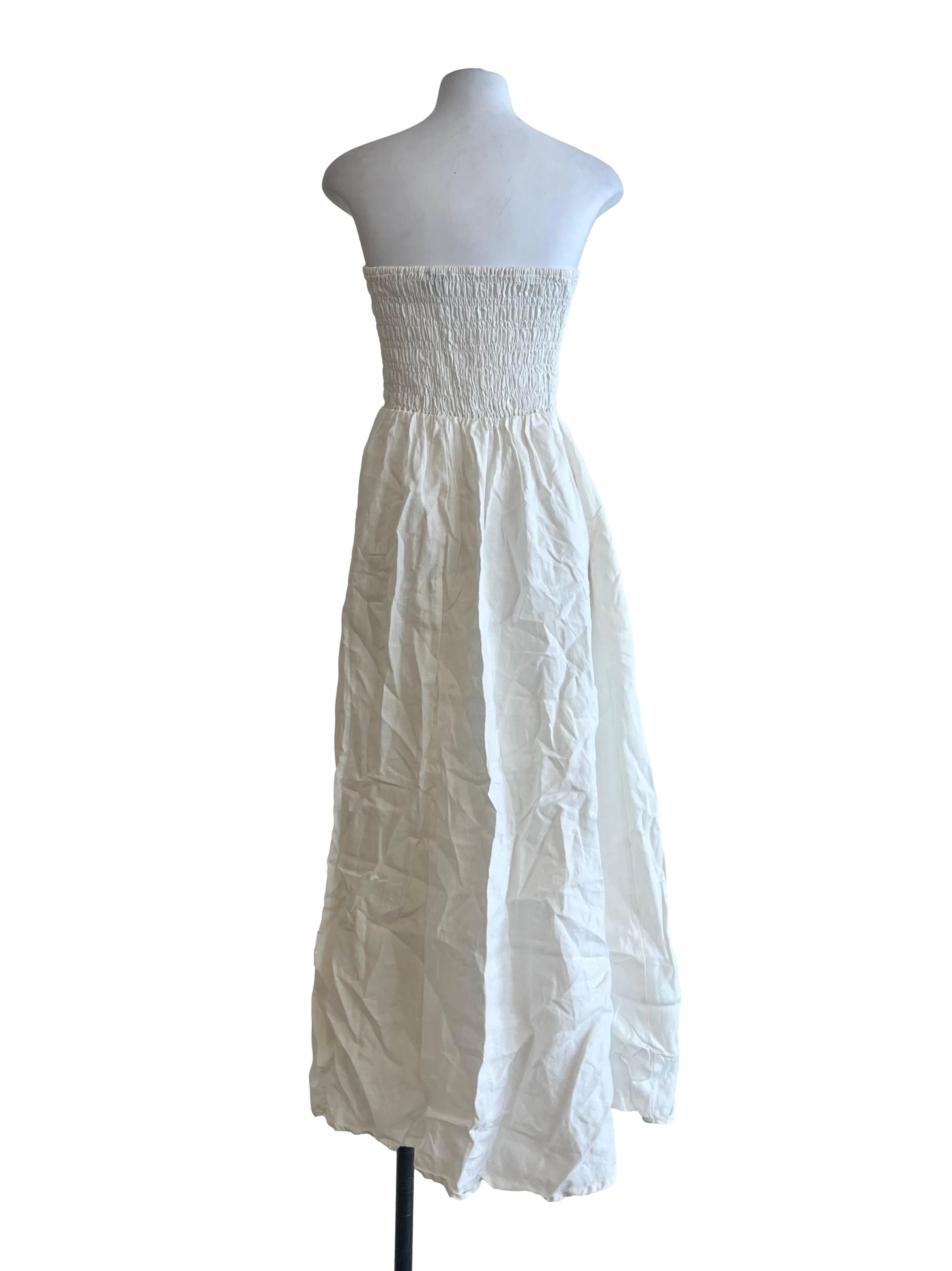 Pearl White Strapless Dress - Image 2