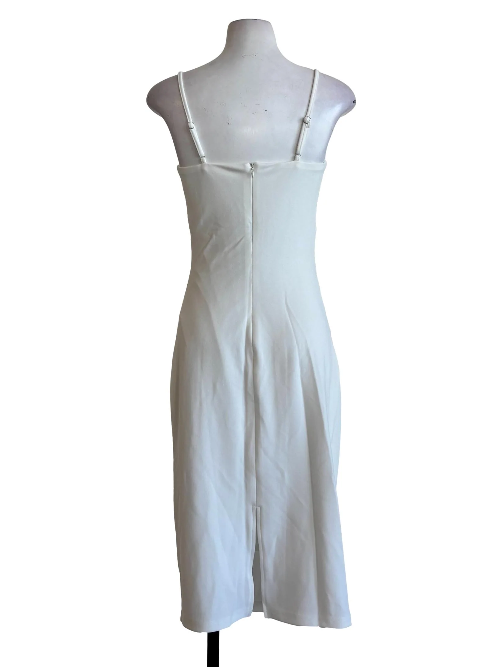 Pearl White Sweetheart Fitted Dress - Image 2