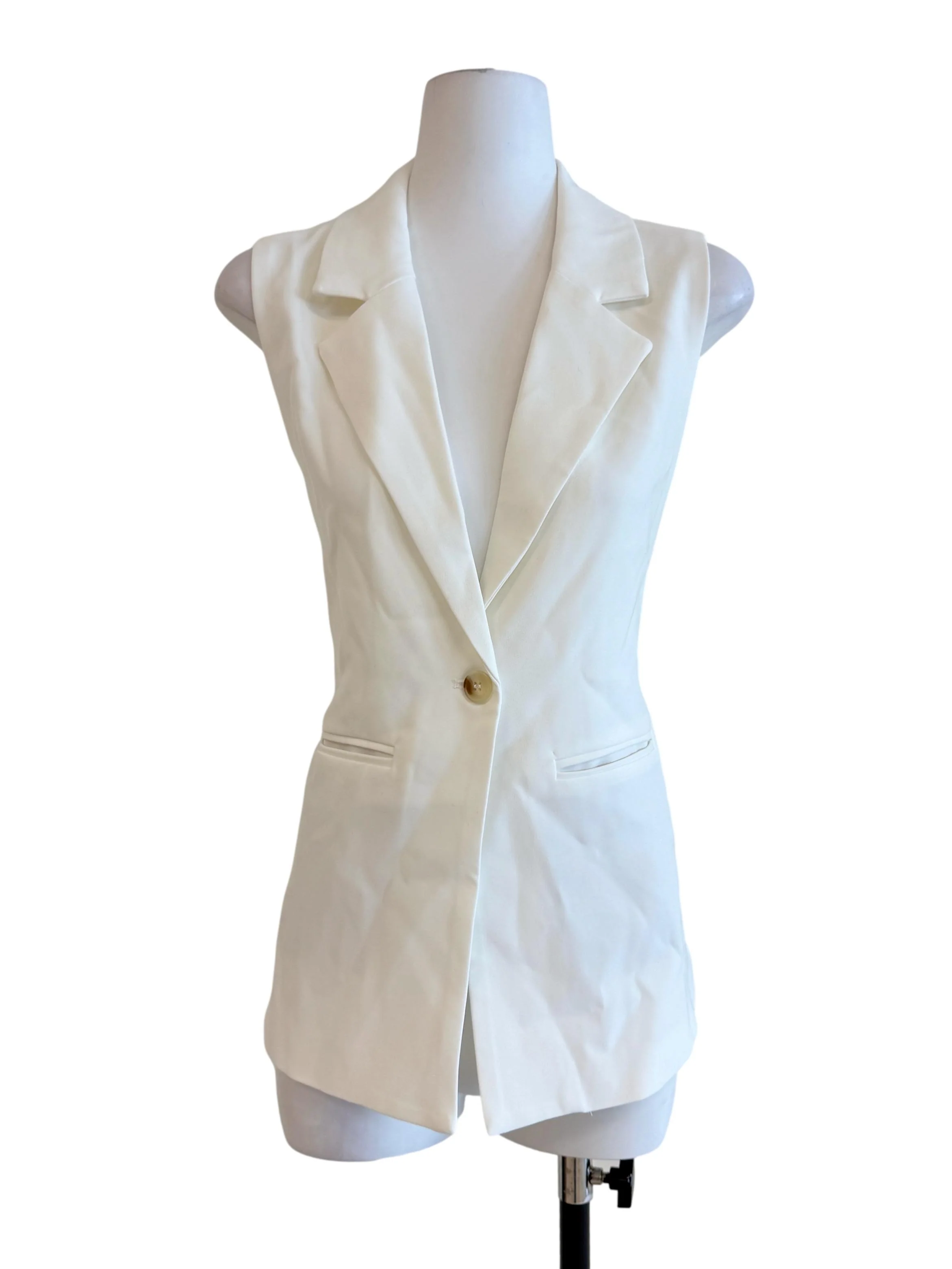 Pearl White Tailored Vest