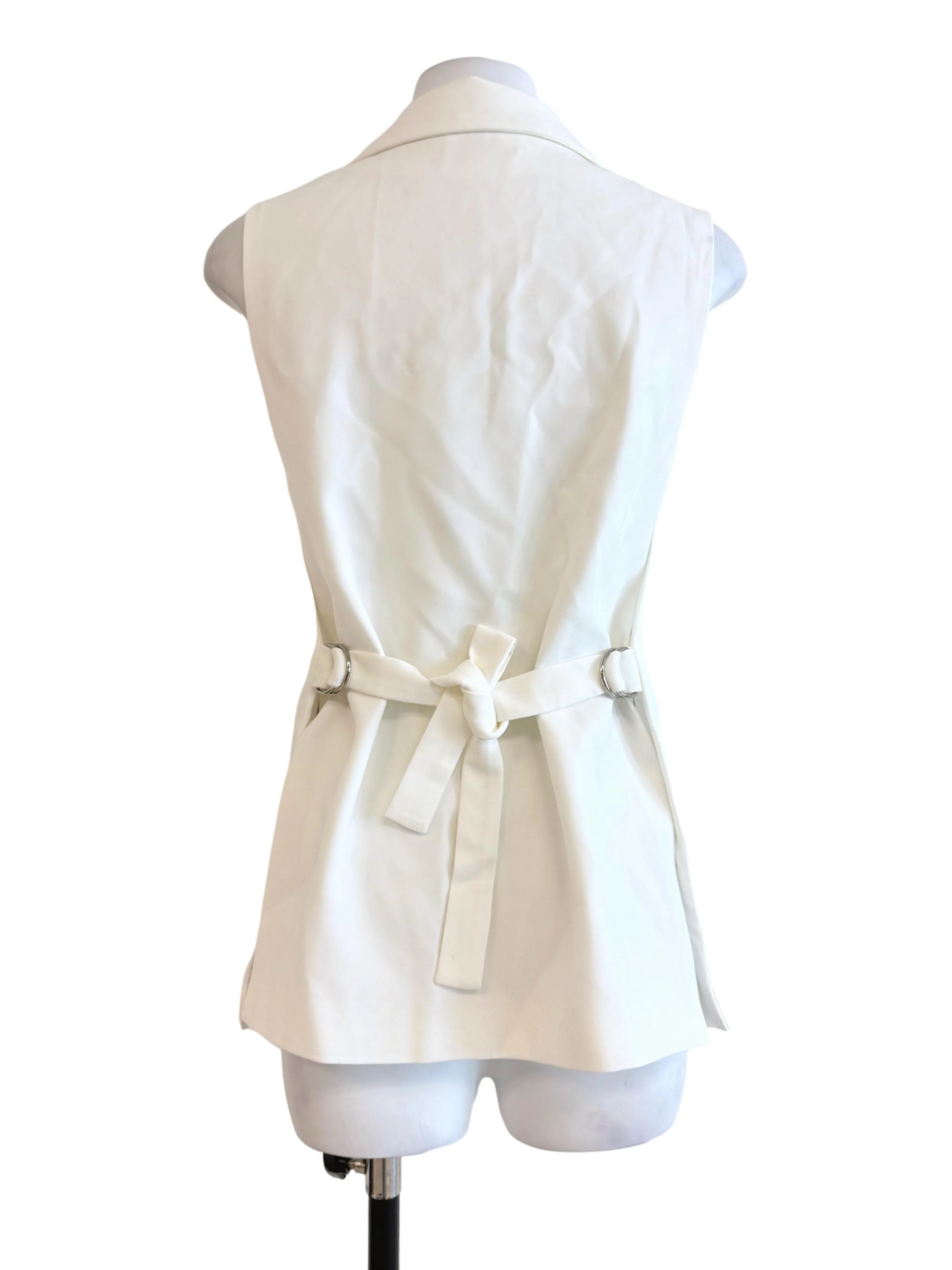 Pearl White Tailored Vest - Image 2