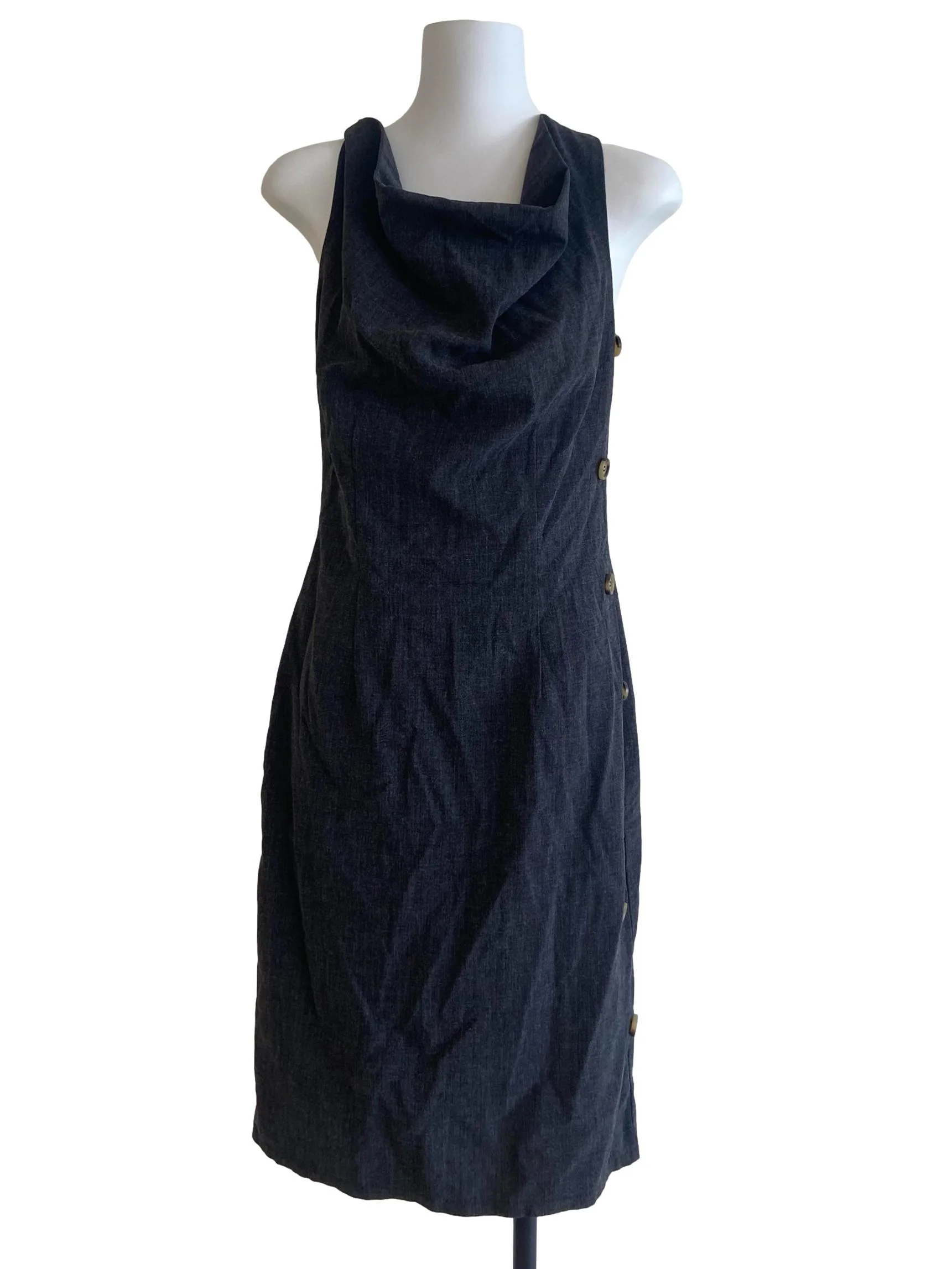 Pebble Grey Sleeveless Shift Dress