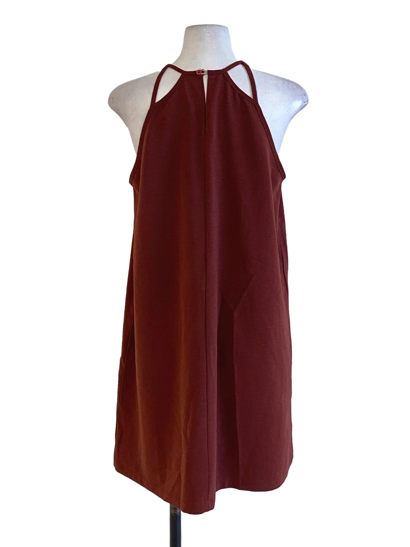 Penny Brown Round Neck Loose Slip Dress TEM - Image 2