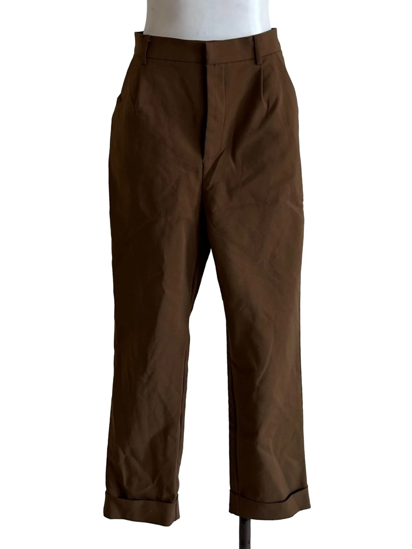 Penny Brown Slim-Fit Pants