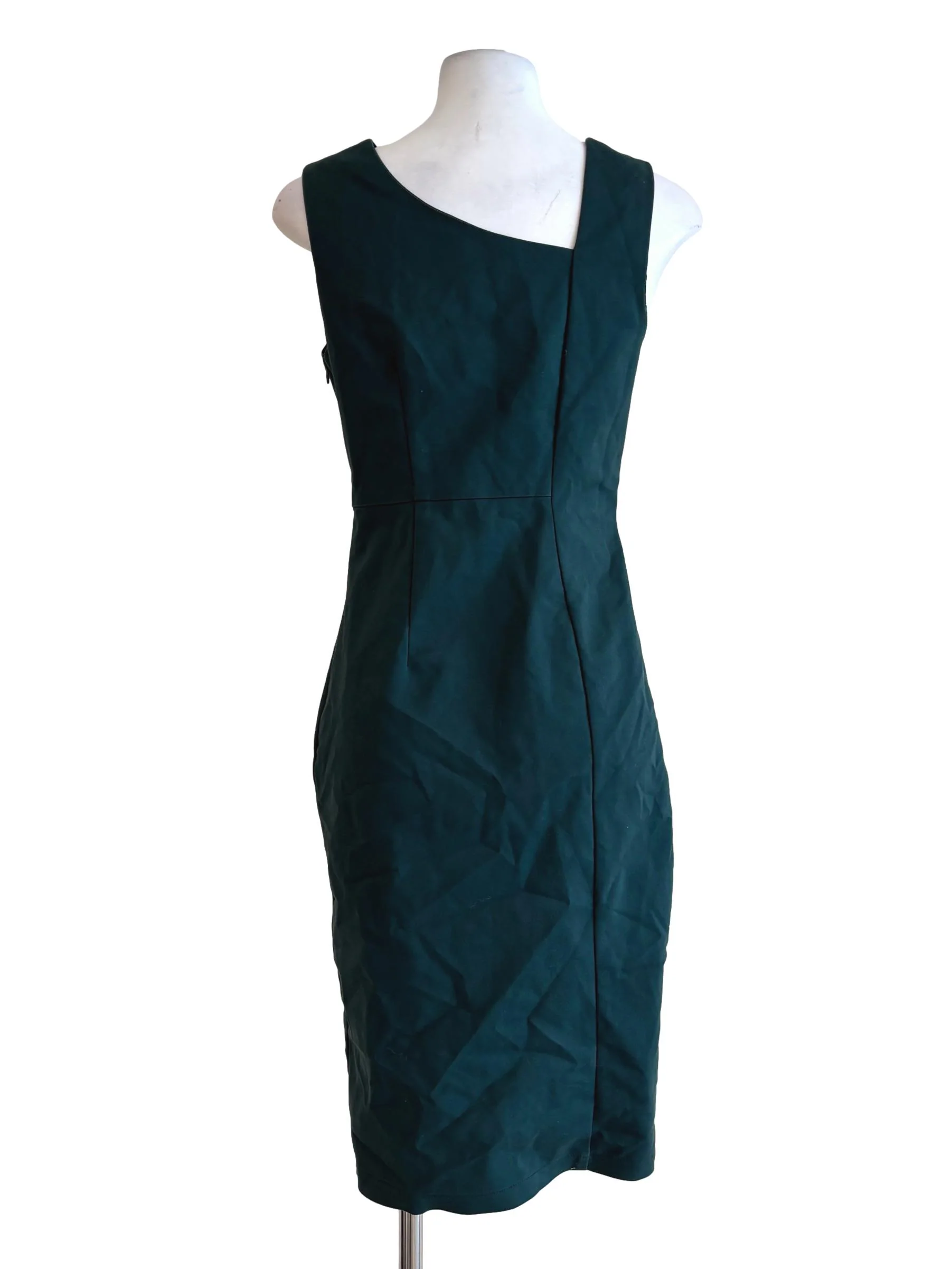 Pine Green Sleeveless Pencil Dress - Image 2