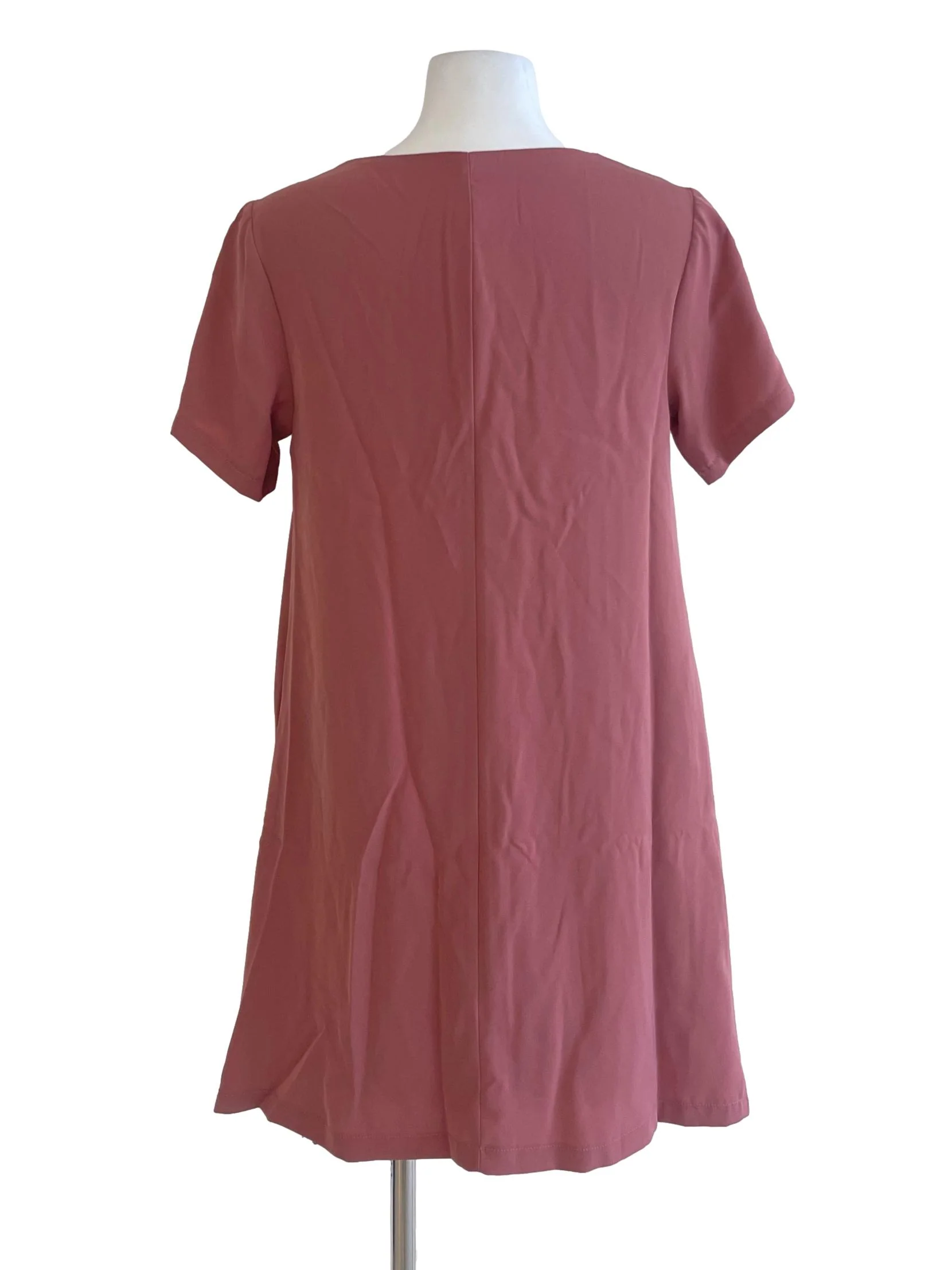 Pink Blush Short Sleeve V Neck Mini Dress - Image 2