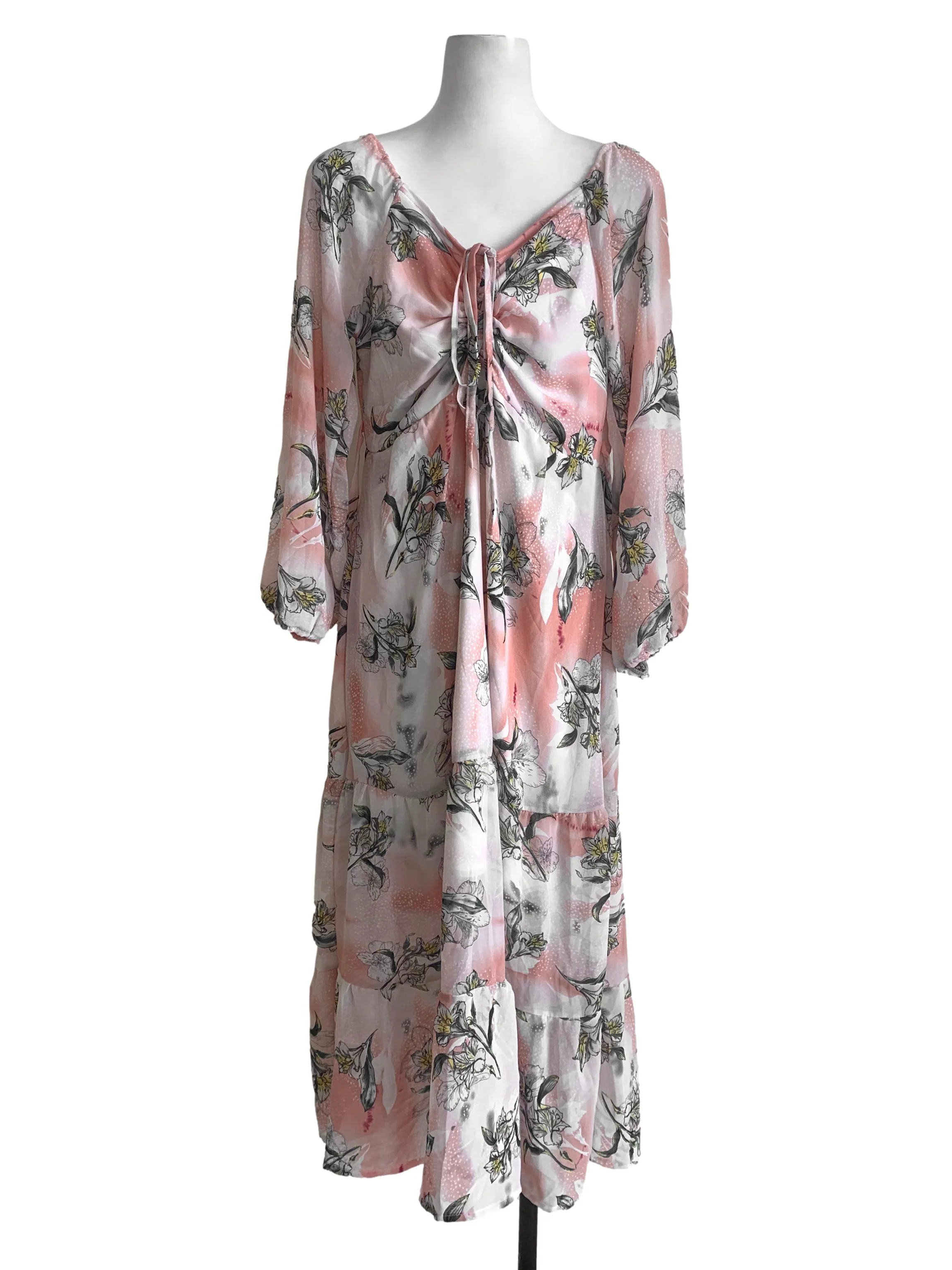 Pink Floral Pattern Dress