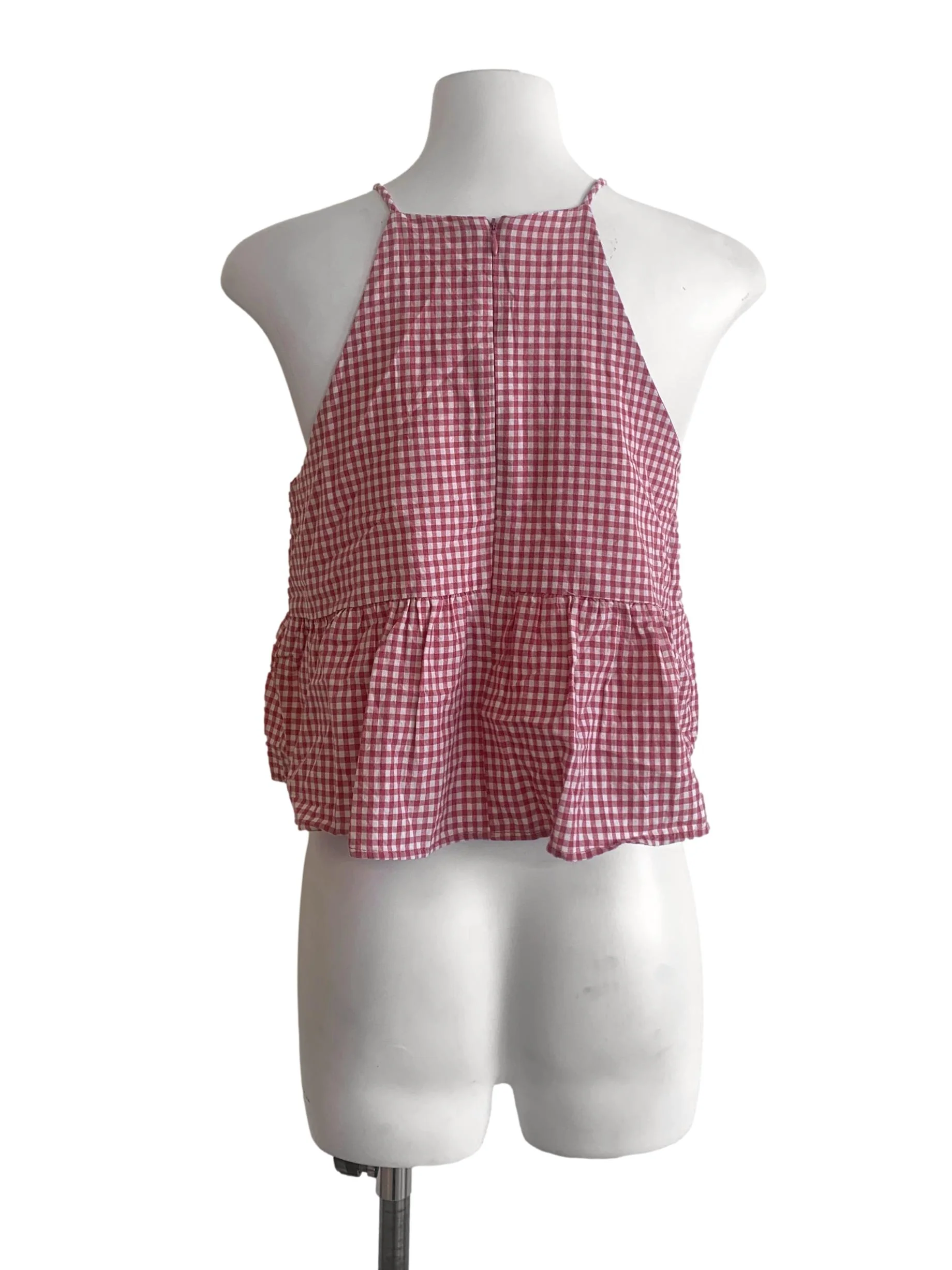 Pink Gingham Pattern Top - Image 2