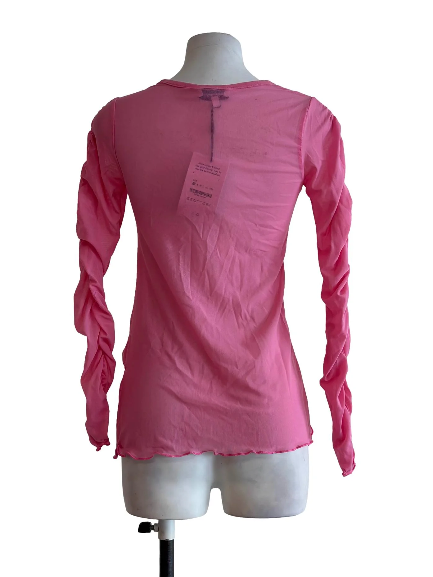 Pink Longsleeve Mesh Top - Image 2
