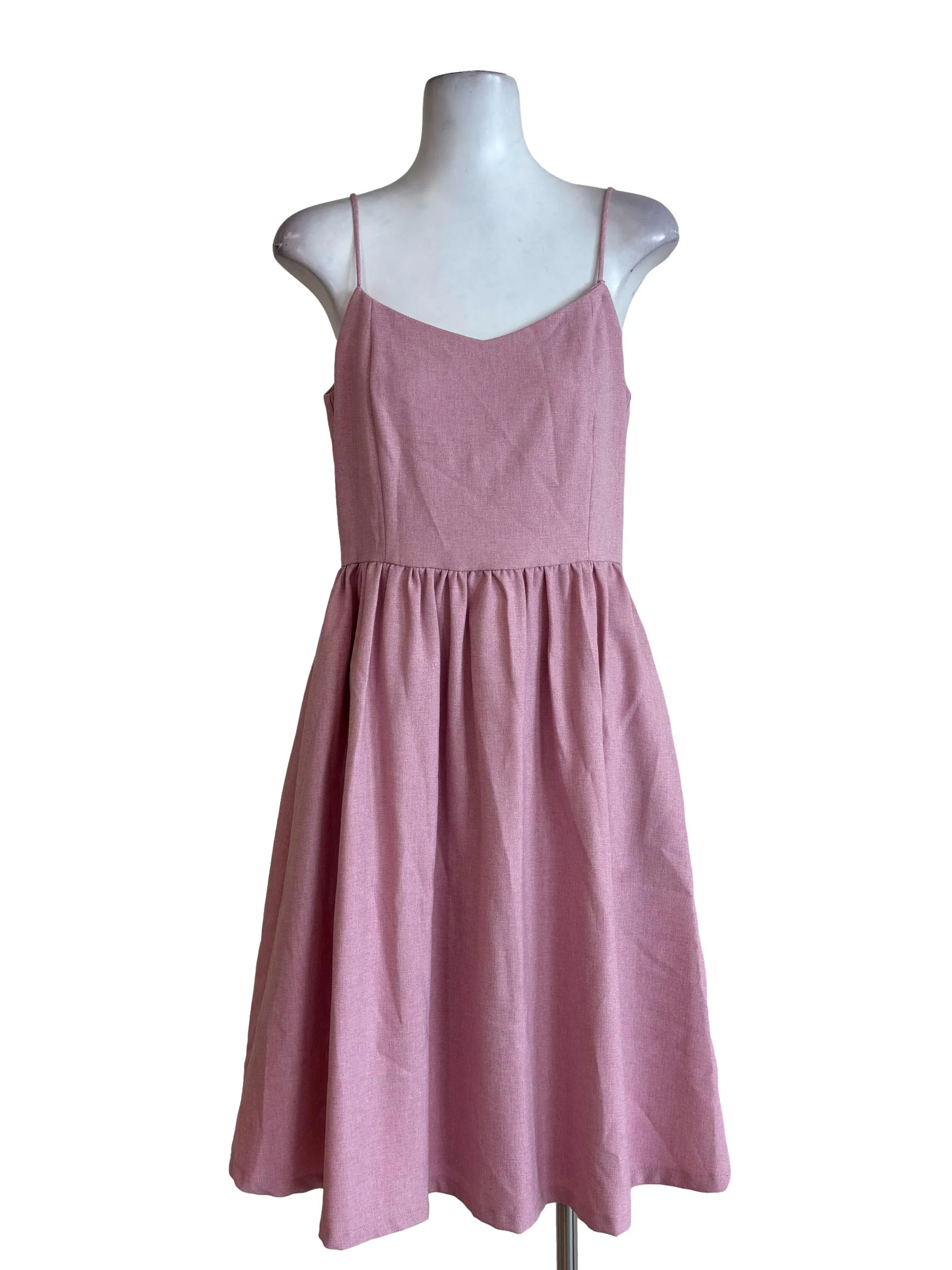 Pink Spaghetti Strap Dress