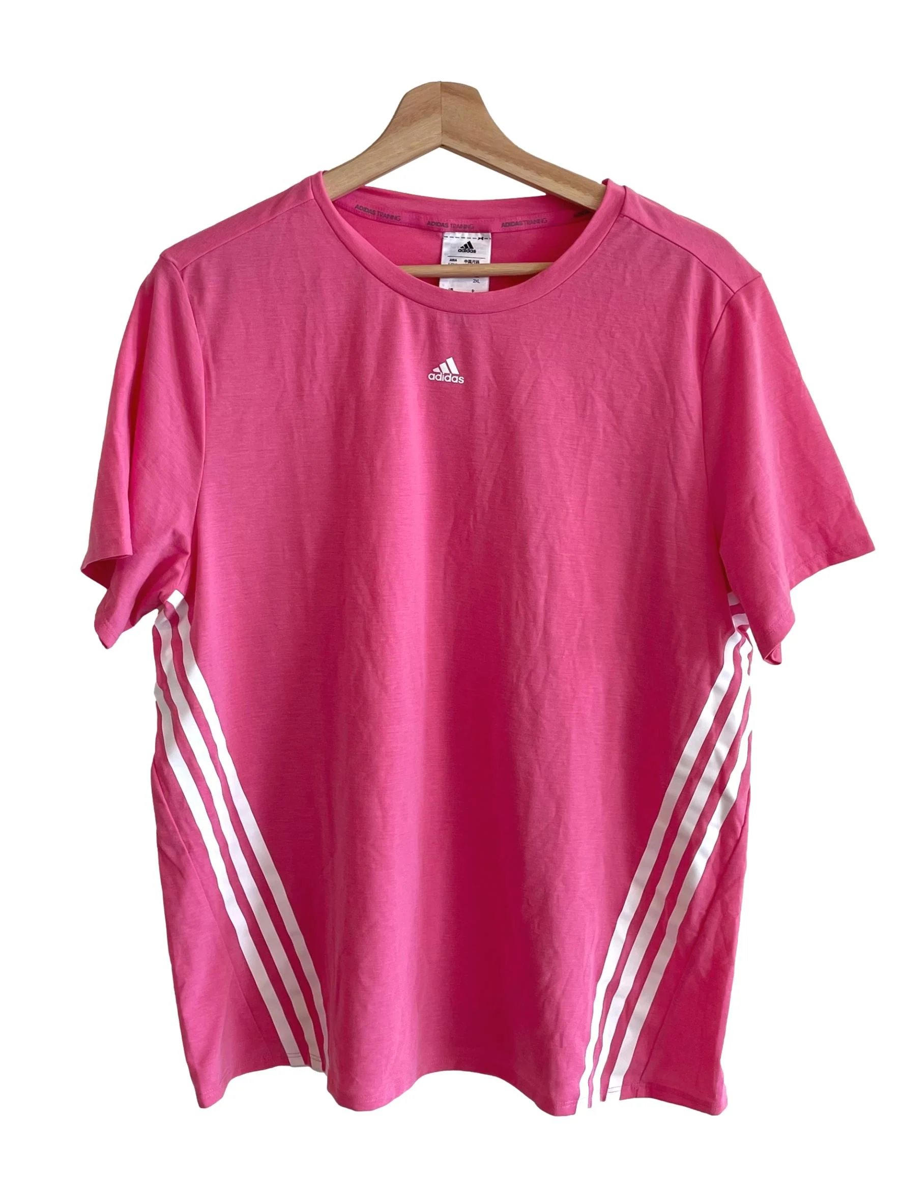 Pink Three Stripes Training Tee