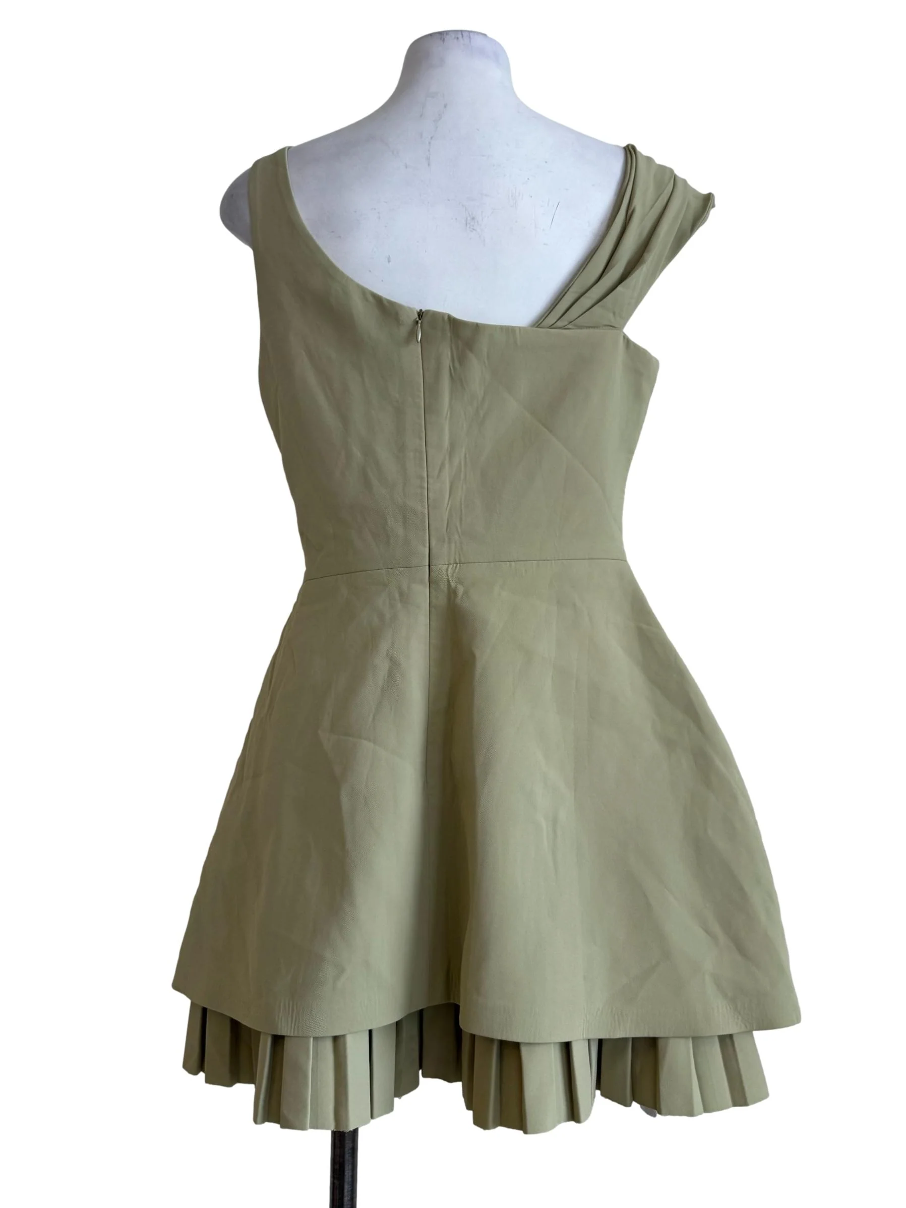 Pistachio Bottom Pleated Mini Dress - Image 2
