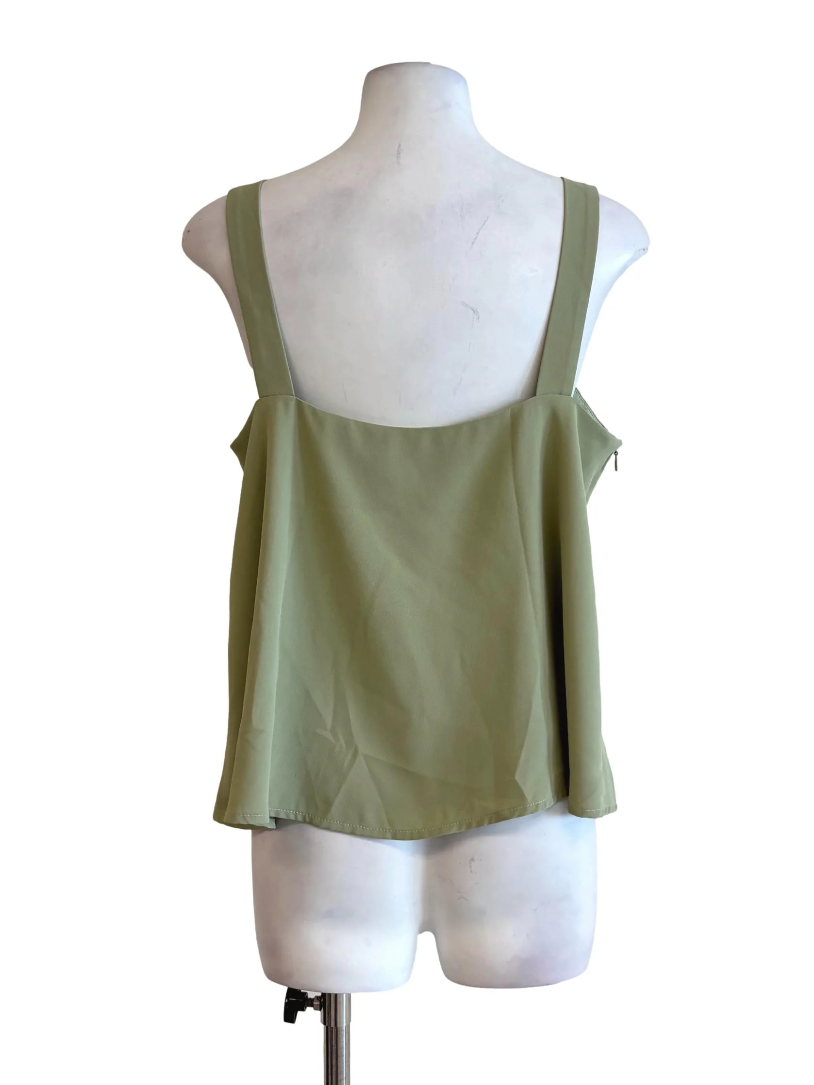 Pistachio Green Apron Neck Top - Image 2