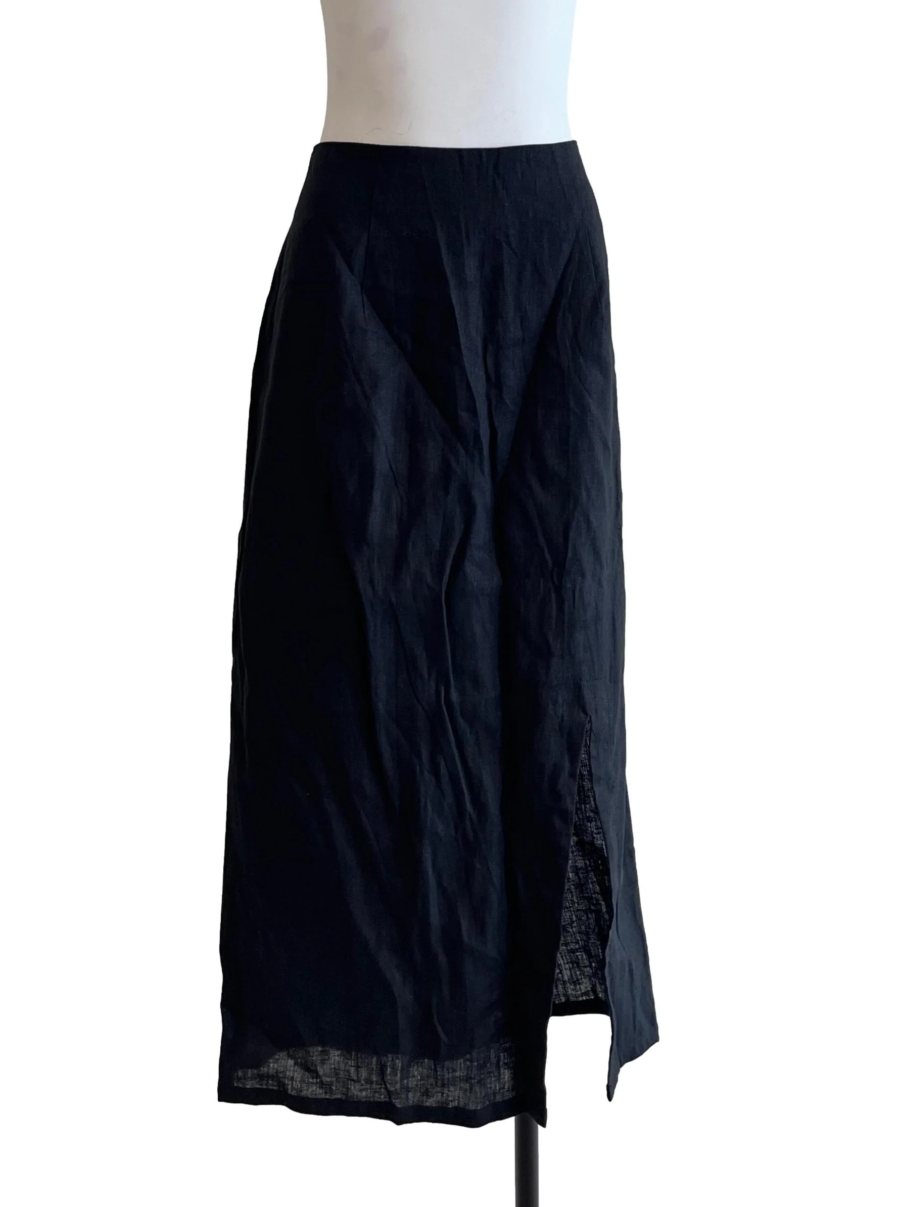 Pitch Black A-Line Skirt