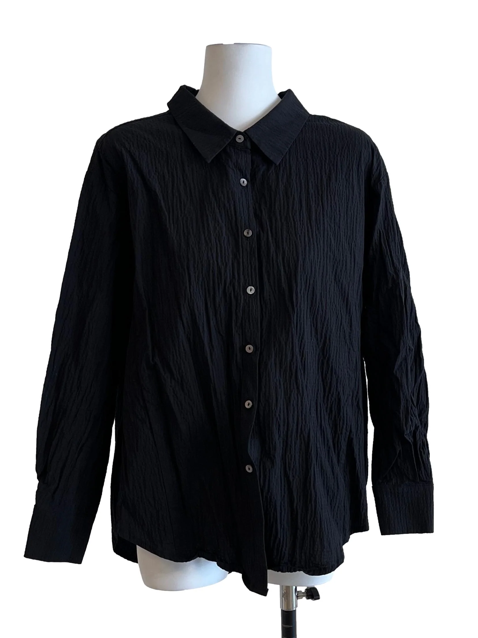 Pitch Black Long Sleeve Top