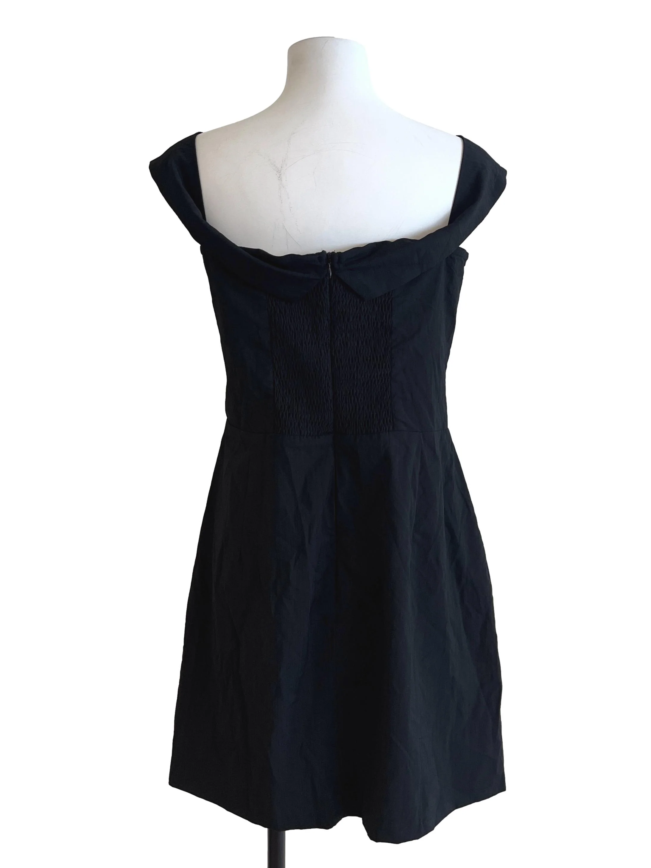Pitch Black Off-Shoulder Mini Dress - Image 2