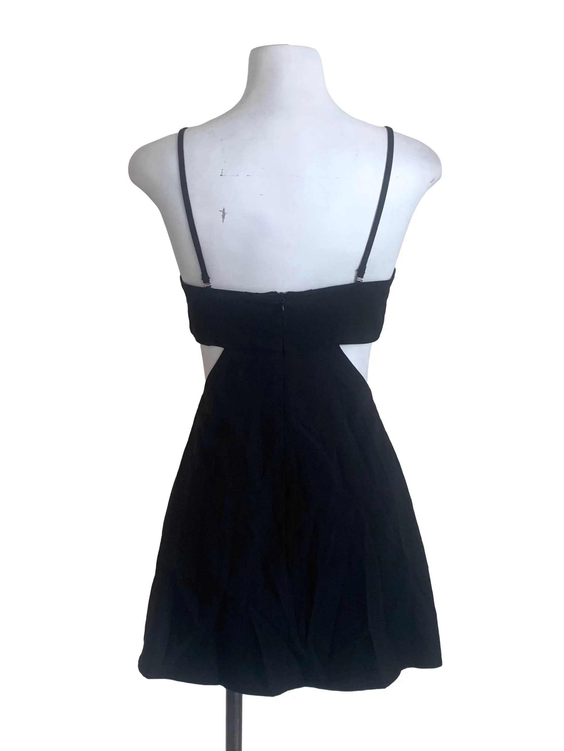 Pitch Black Spaghetti Strap Dress YHF - Image 2