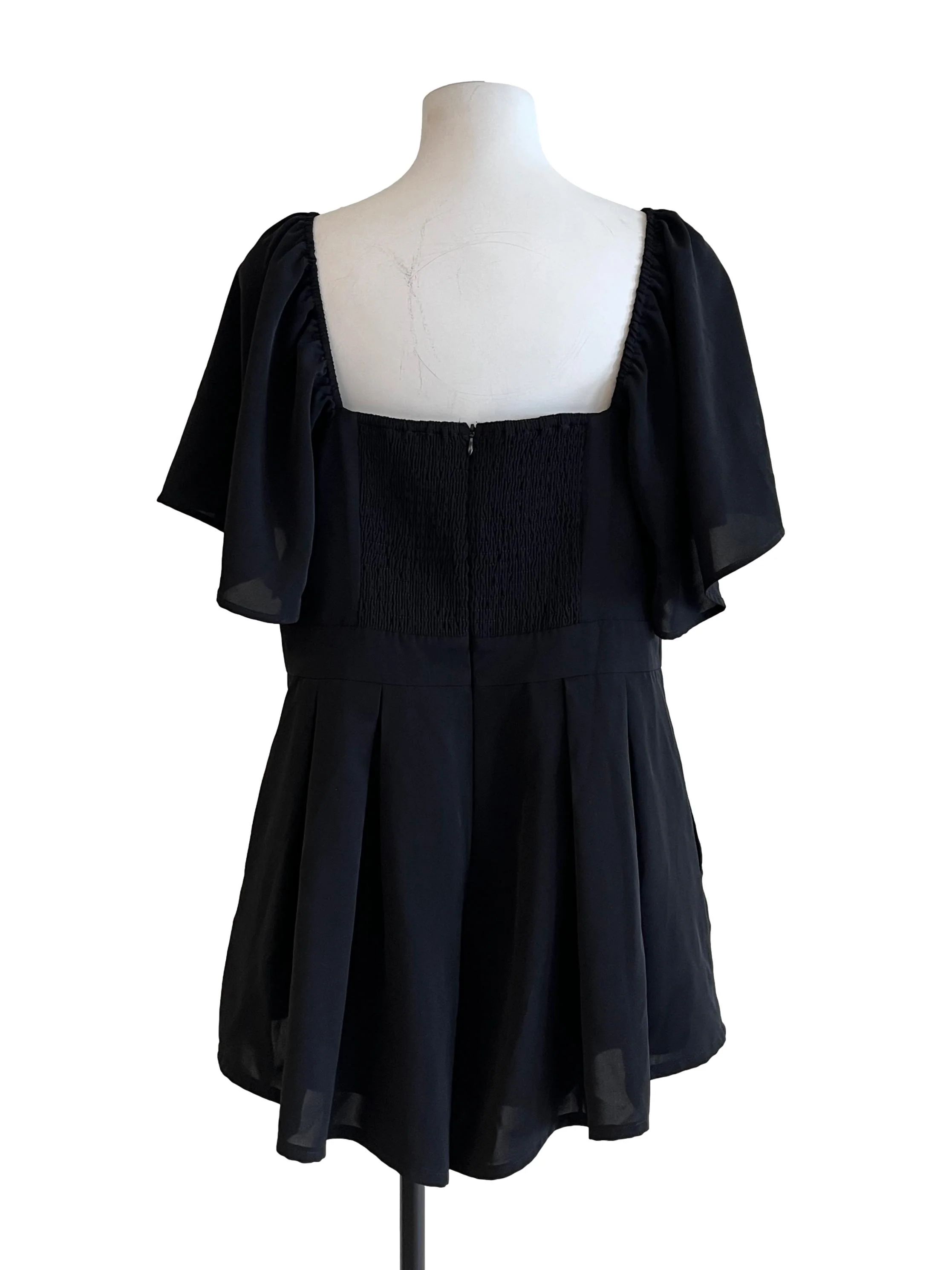 Pitch Black Square Blouse - Image 2