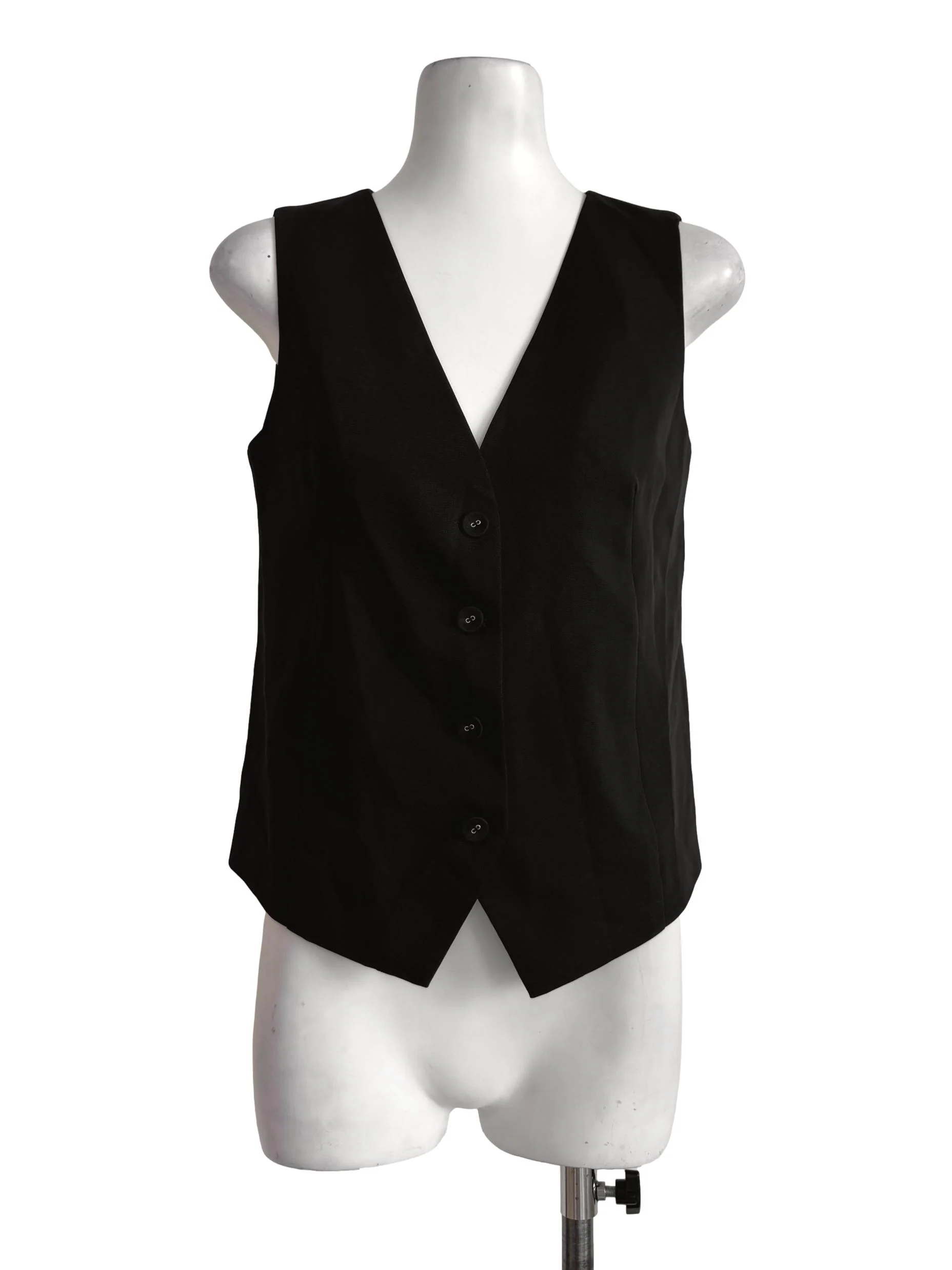 Pitch Black V Neck Vest