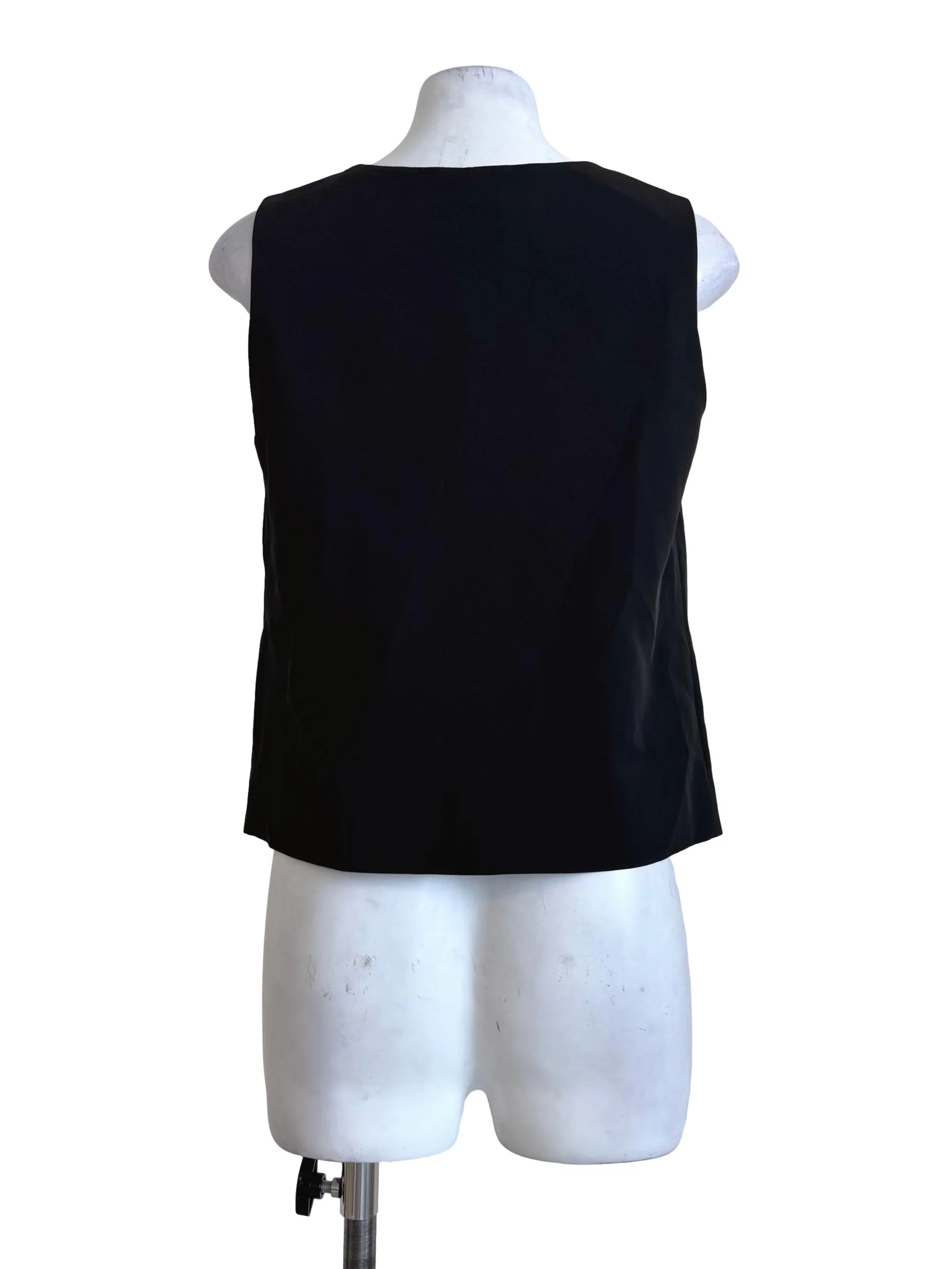 Pitch Black V Neck Vest - Image 2