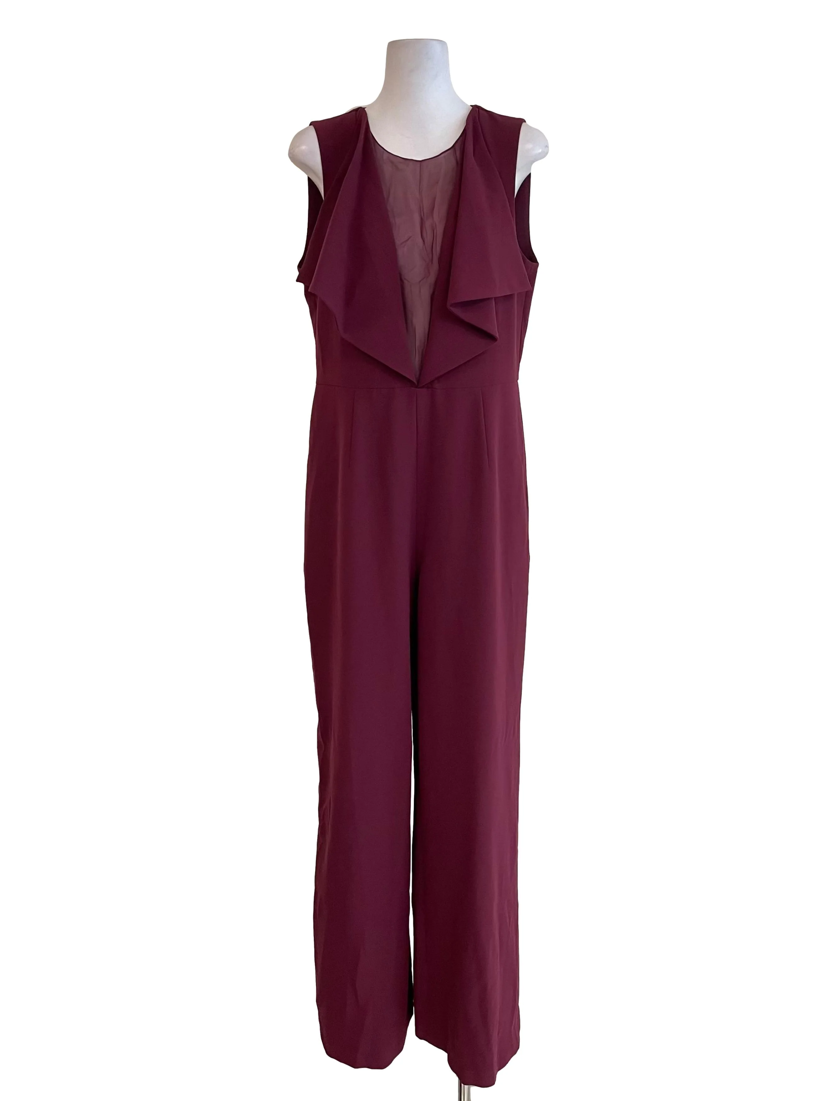 Plum Cascade Sleeveless Jumpsuit
