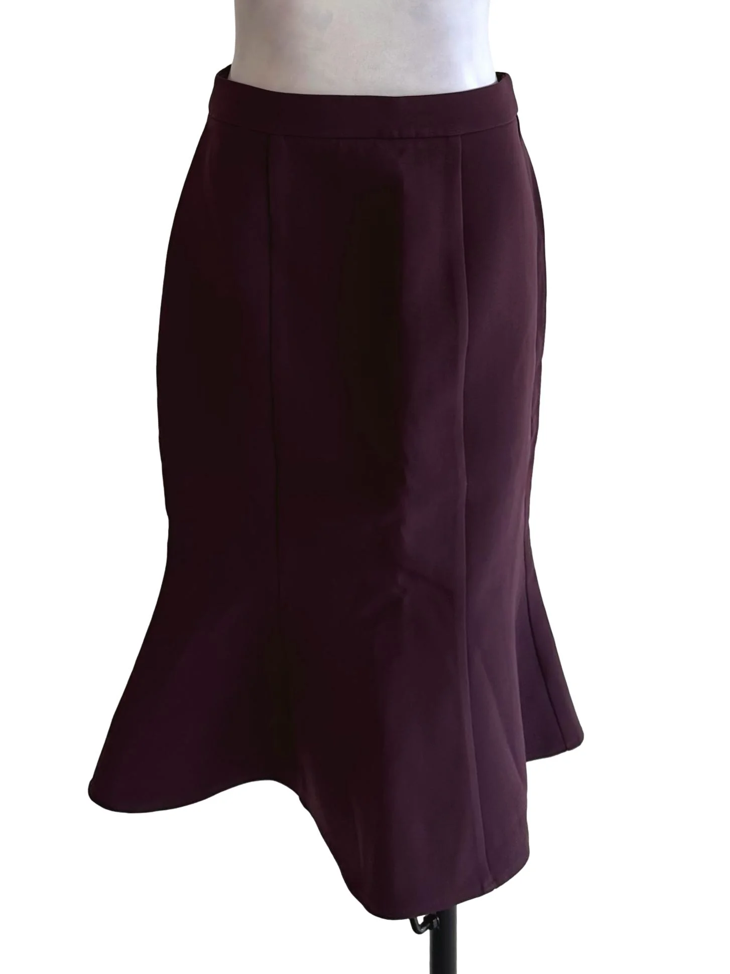 Plum Purple Panel Trumpet Skirt LB