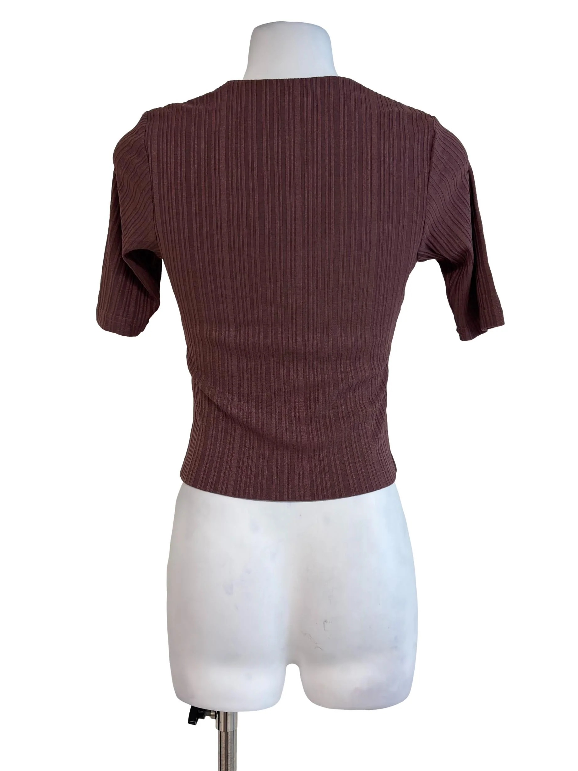 Plum Purple Queen Anne Neckline Top - Image 2