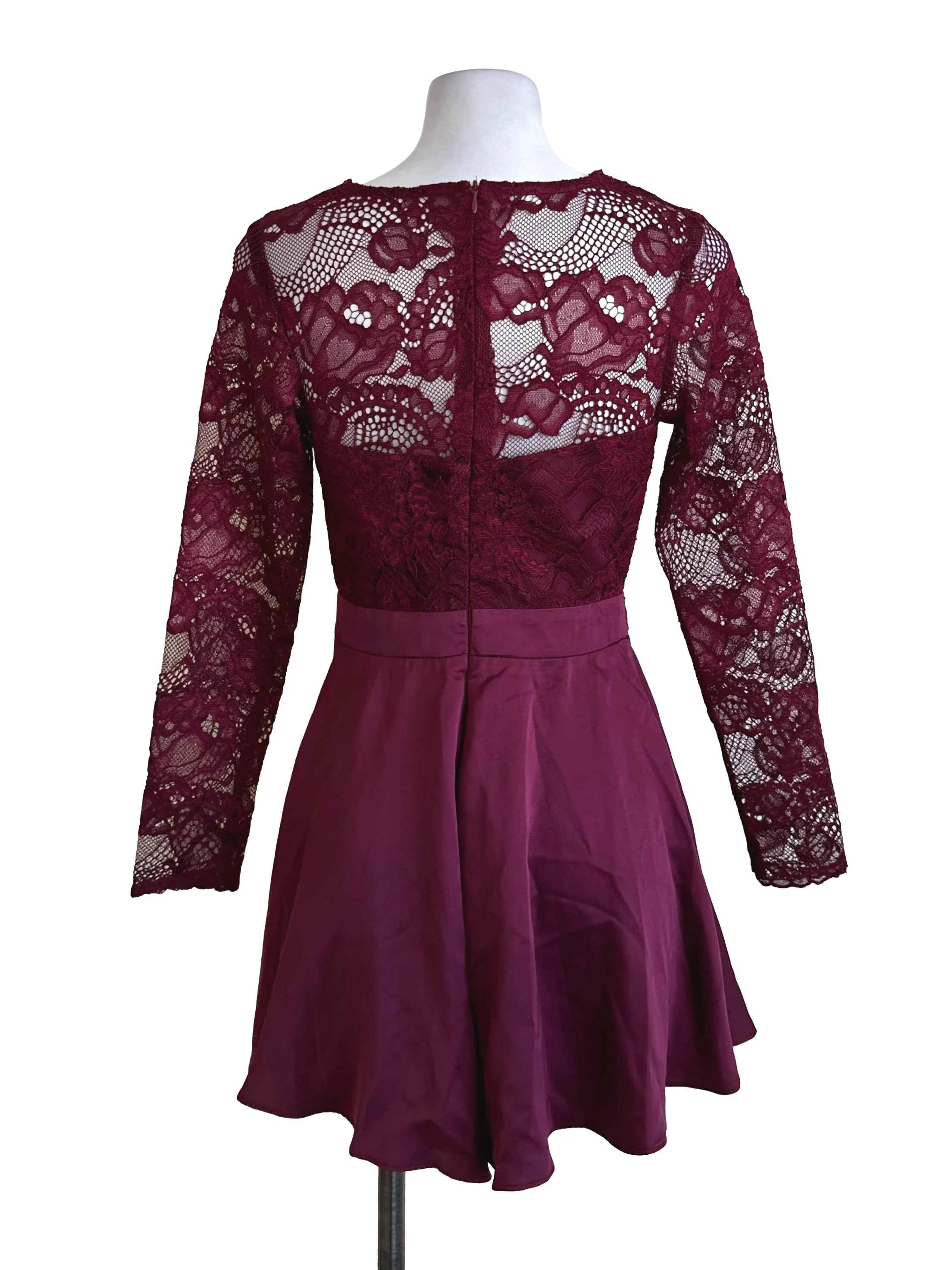 Plum Red Lace Rompers - Image 2