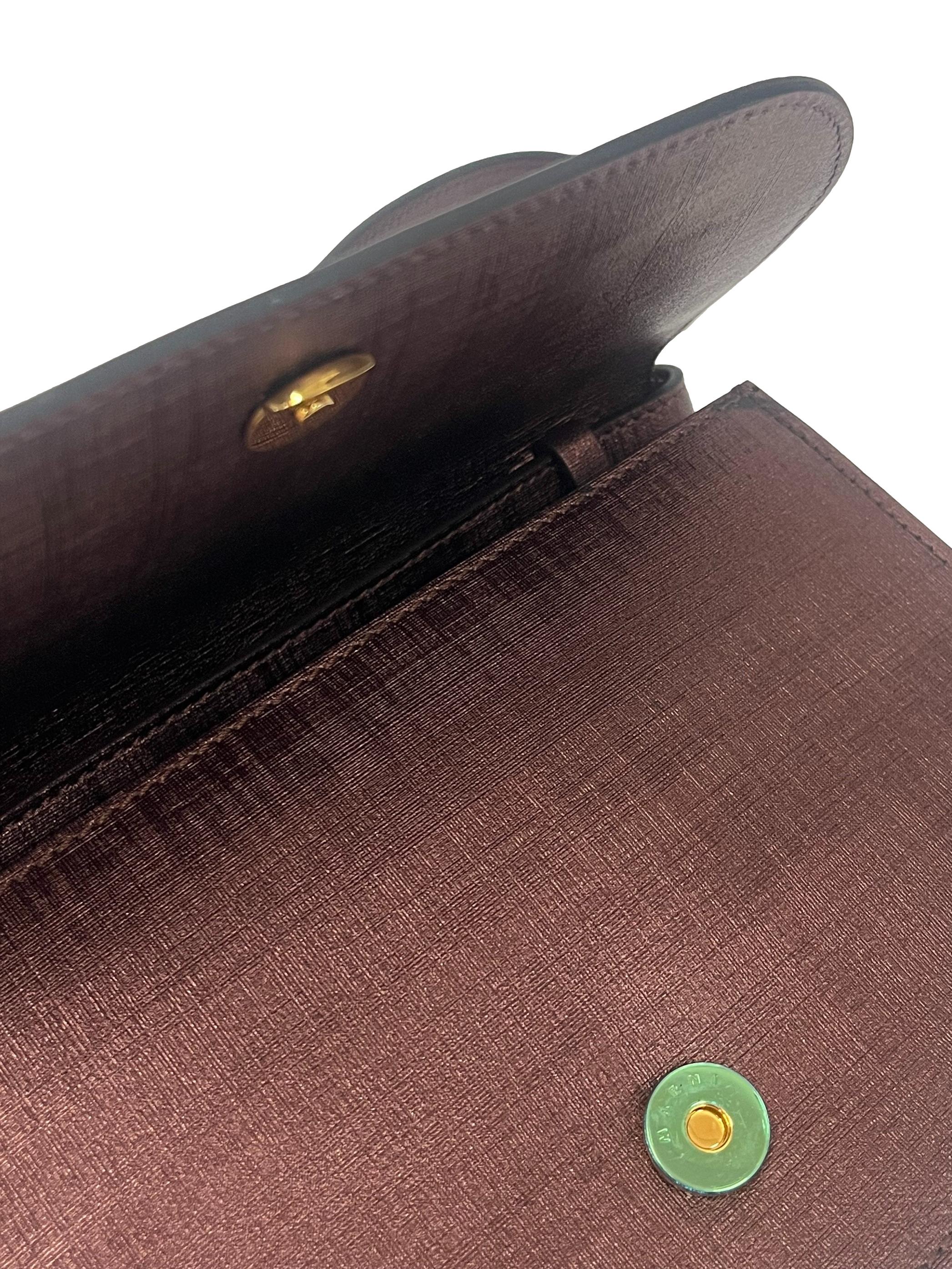 Plum Textured Small Crossbody Bag With Adjustable Straps - Image 6