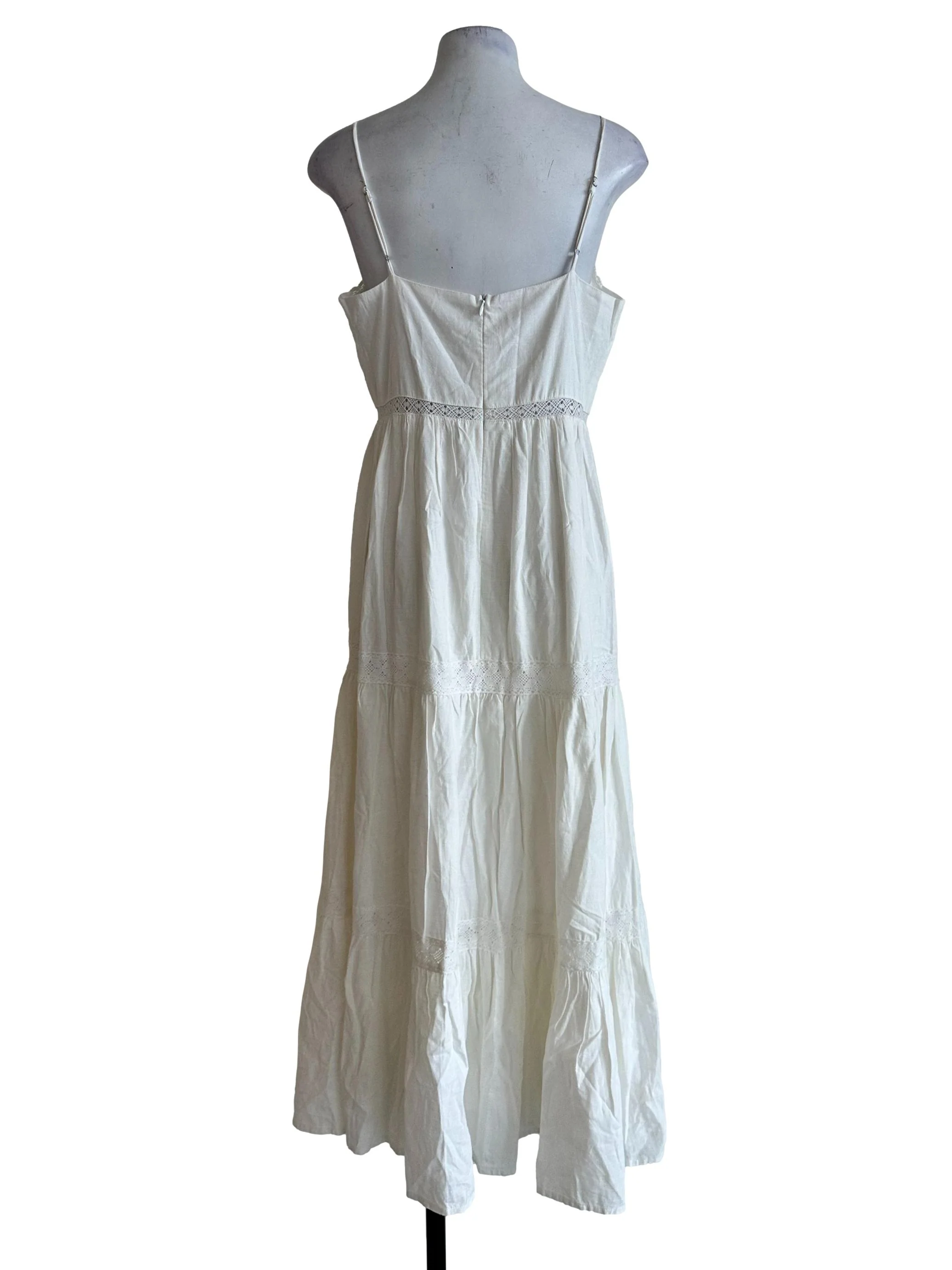 Porcelain White Embroidery Maxi Dress - Image 2