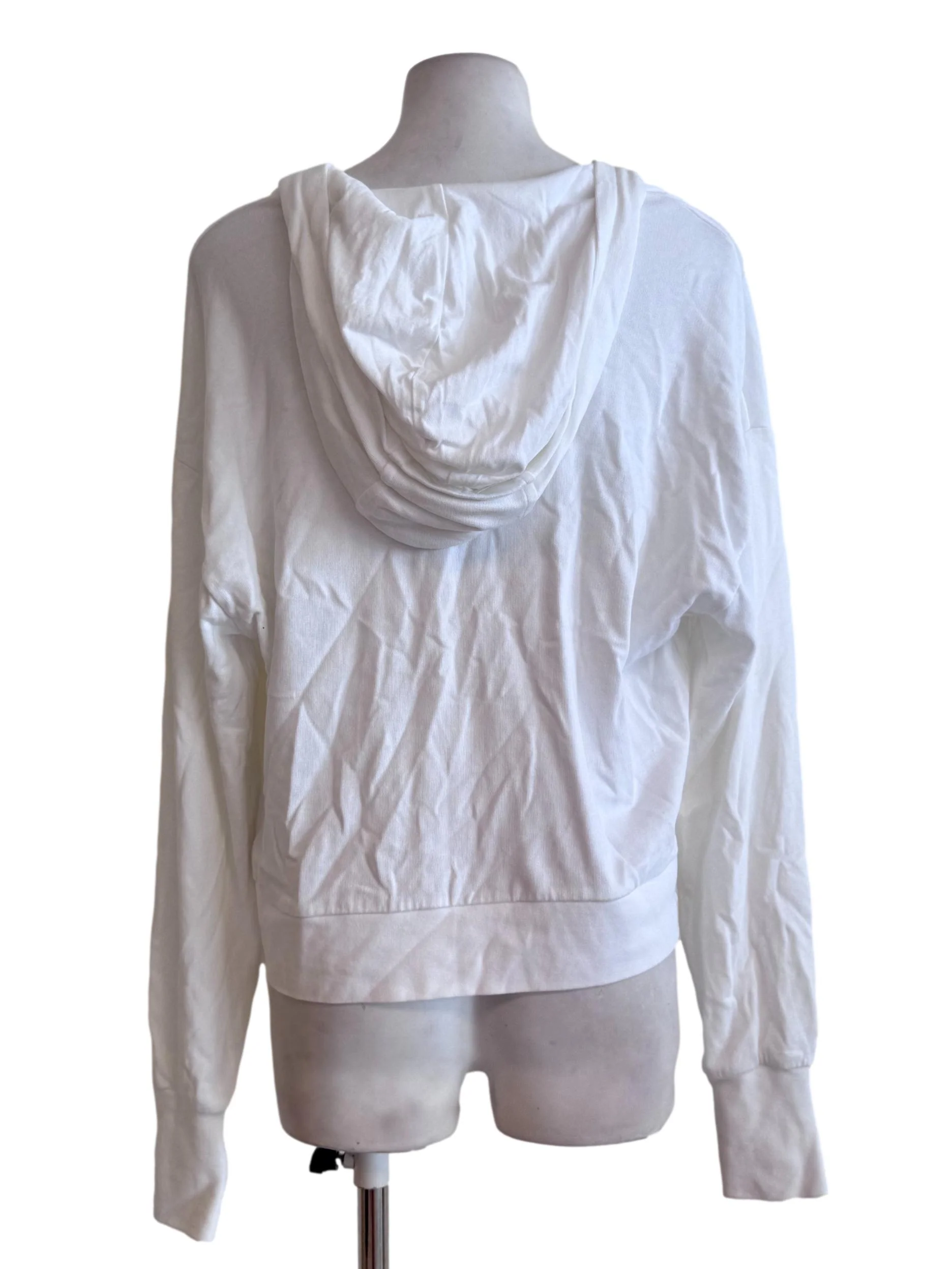 Porcelain White Long Sleeve Hoodie - Image 2