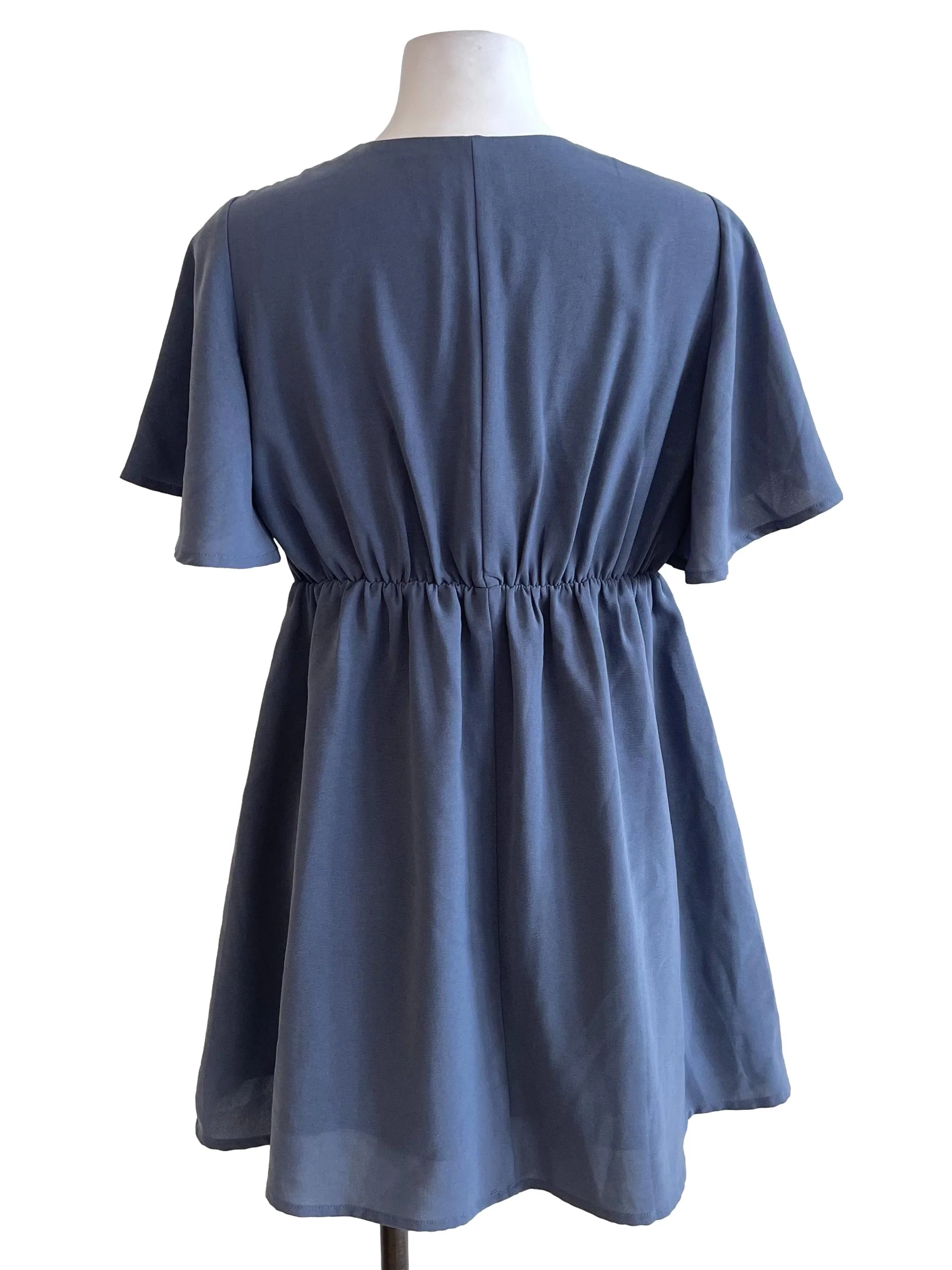 Porpoise Butterfly Sleeves Dress - Image 2