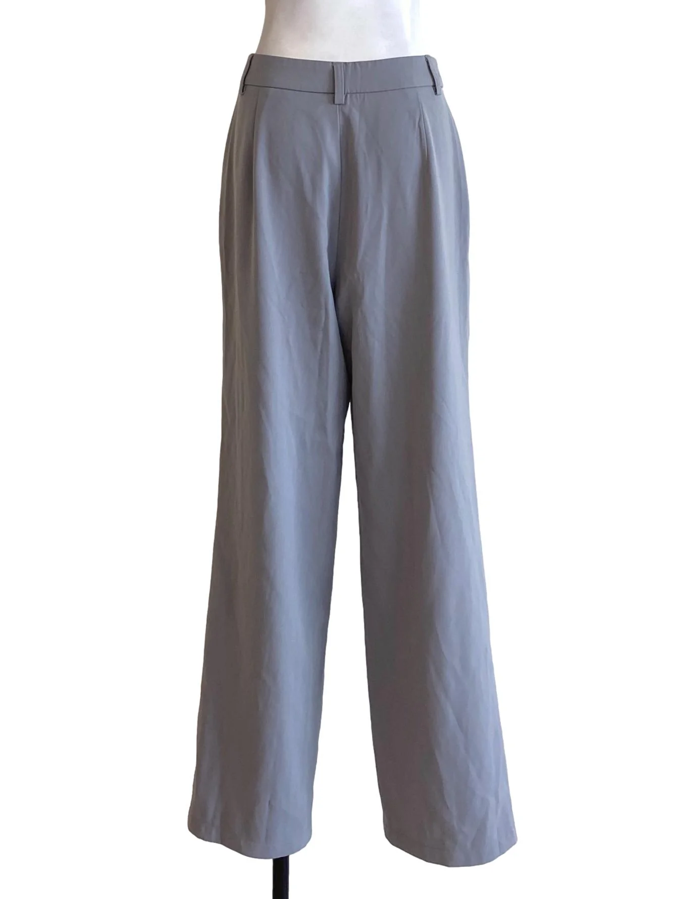 Porpoise Grey Buttoned Waist Regular Tailored Pants - Image 2