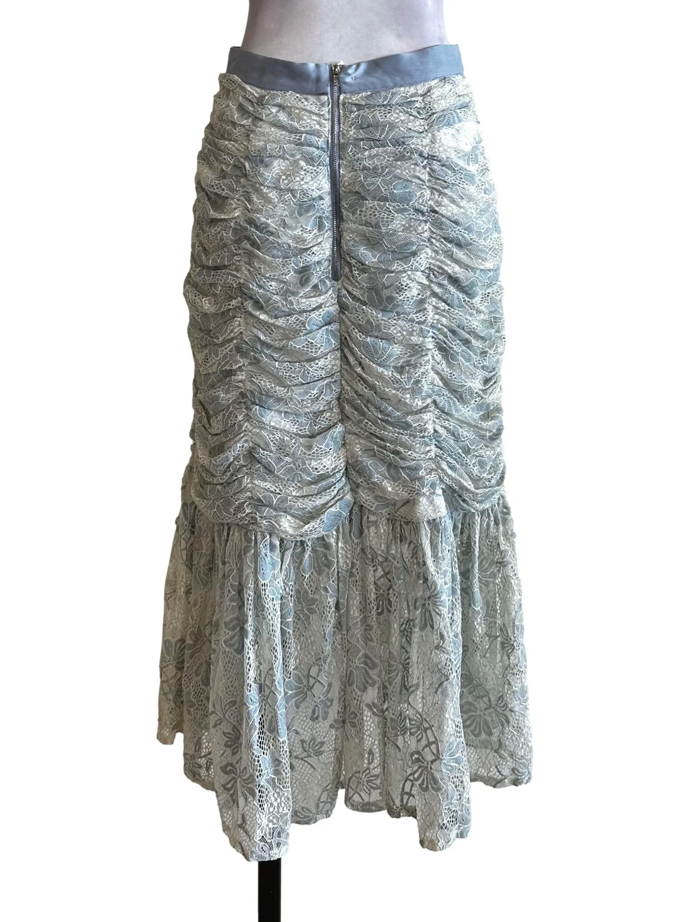 Powder Blue Lace Pattern Skirts - Image 2