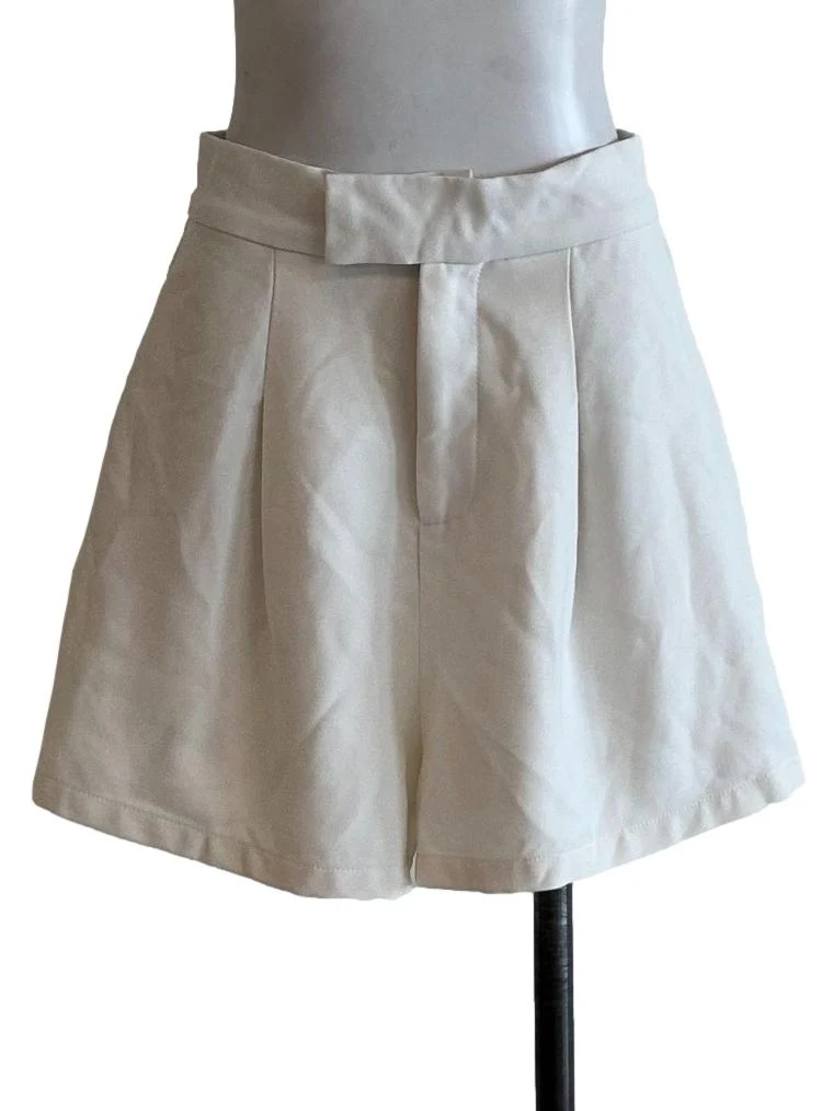 Powder White A-Line Short