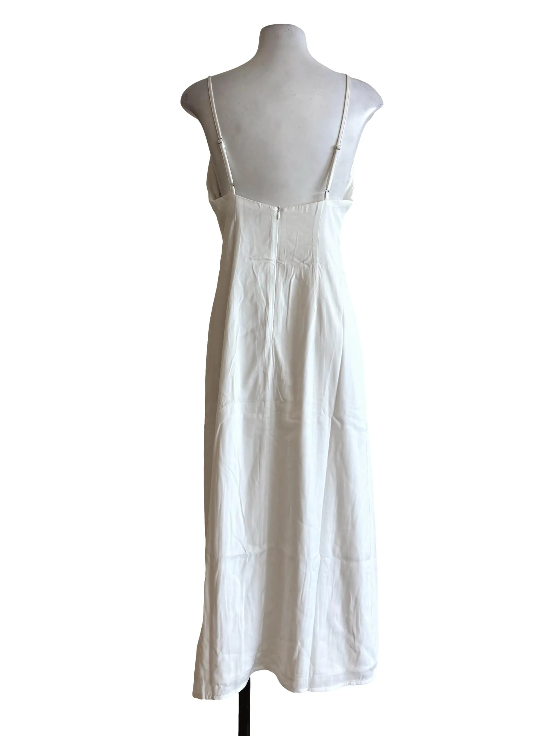 Powder White Slip Dress YHF - Image 2