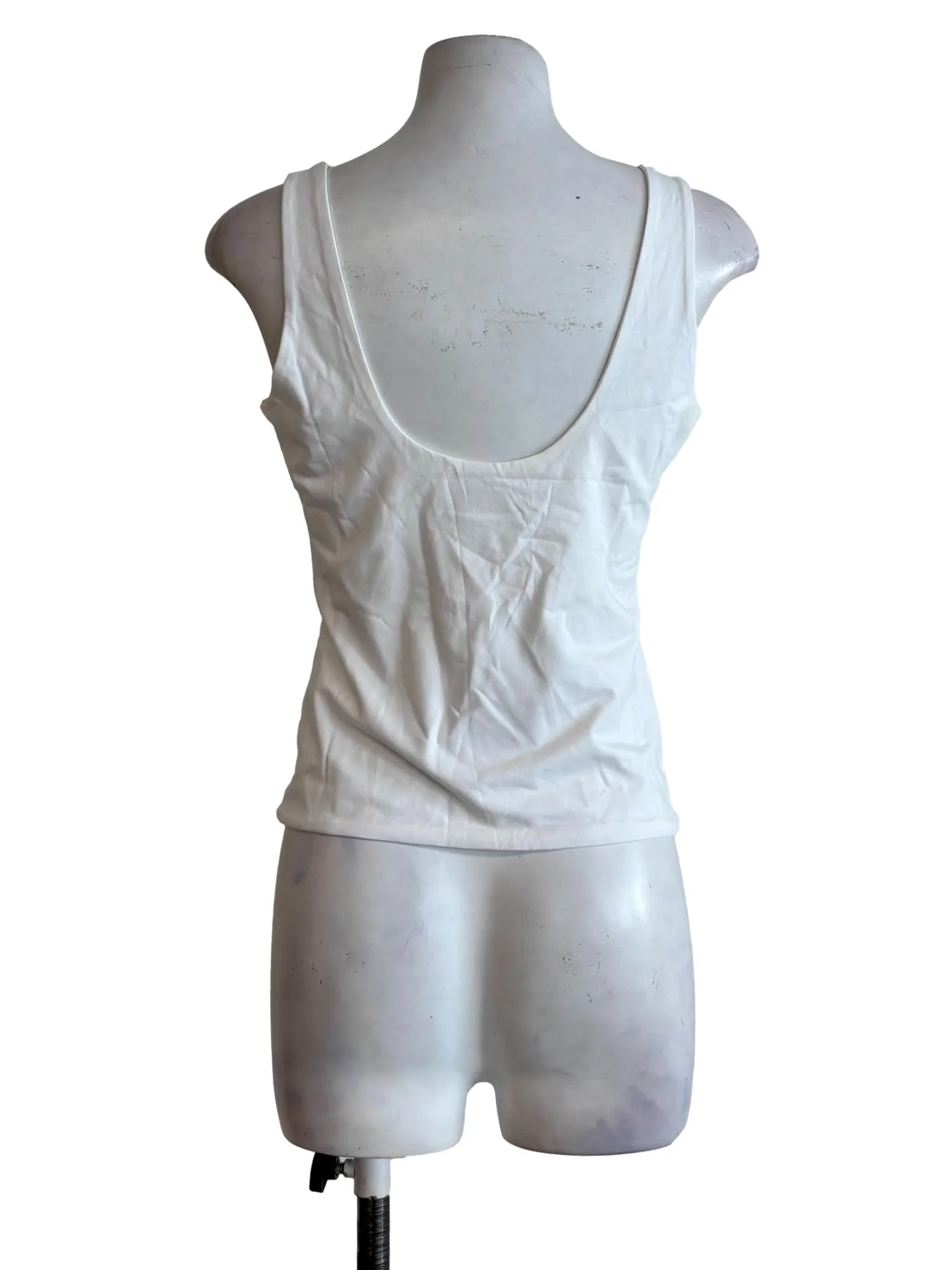 Powder White Square Neck Tank Top - Image 2