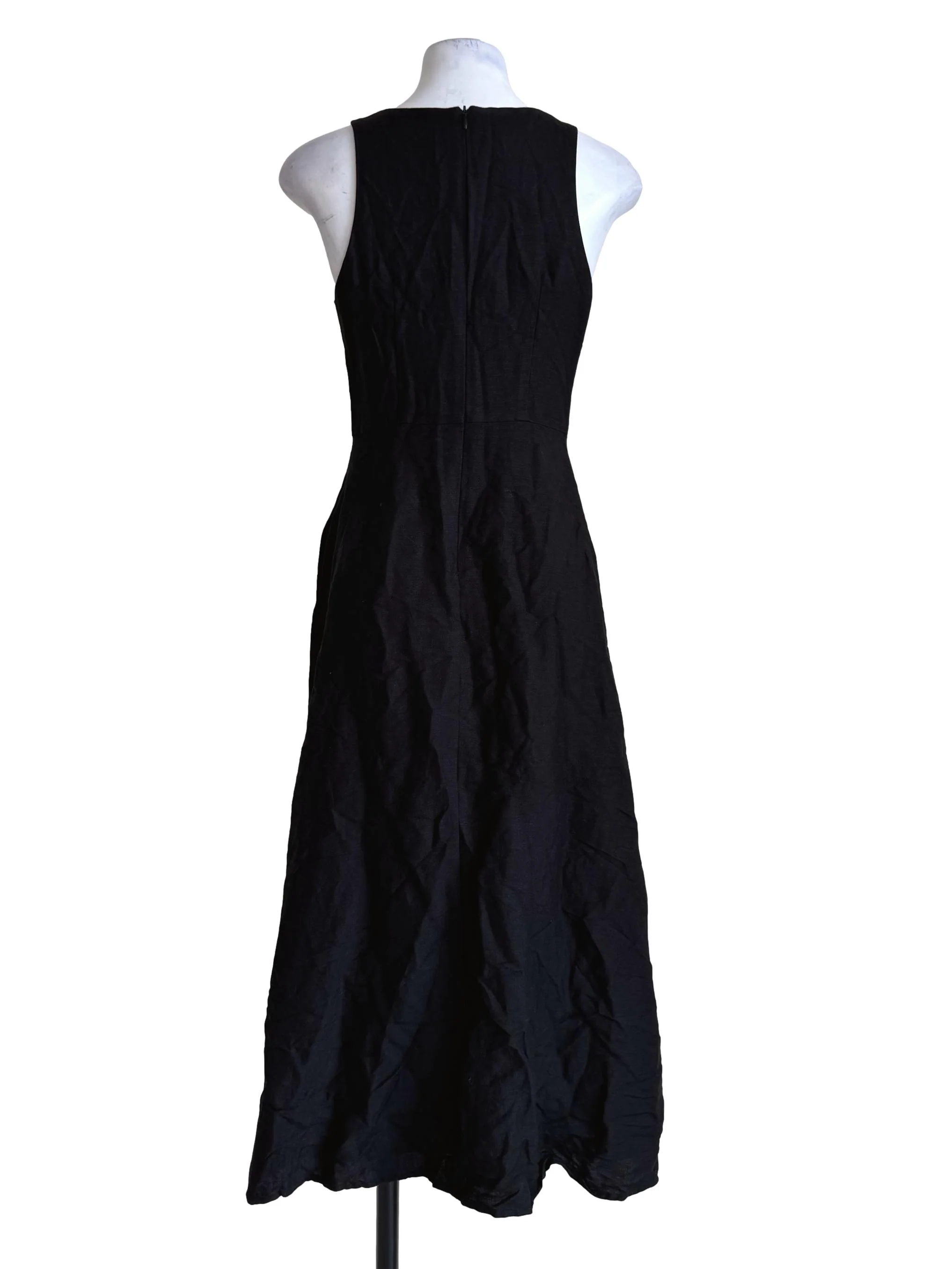Power Black V Neck Dress - Image 2