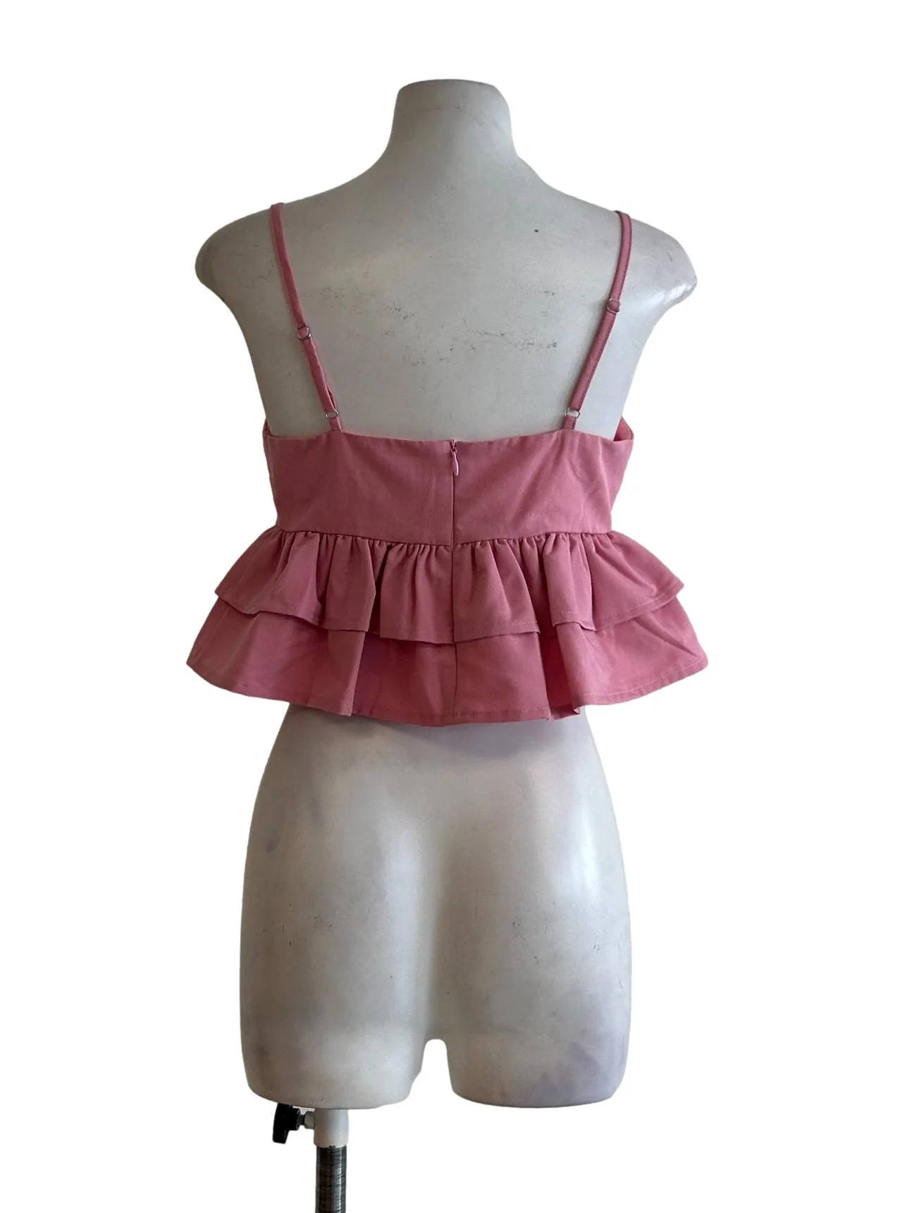 Punch Pink Peplum Top - Image 2