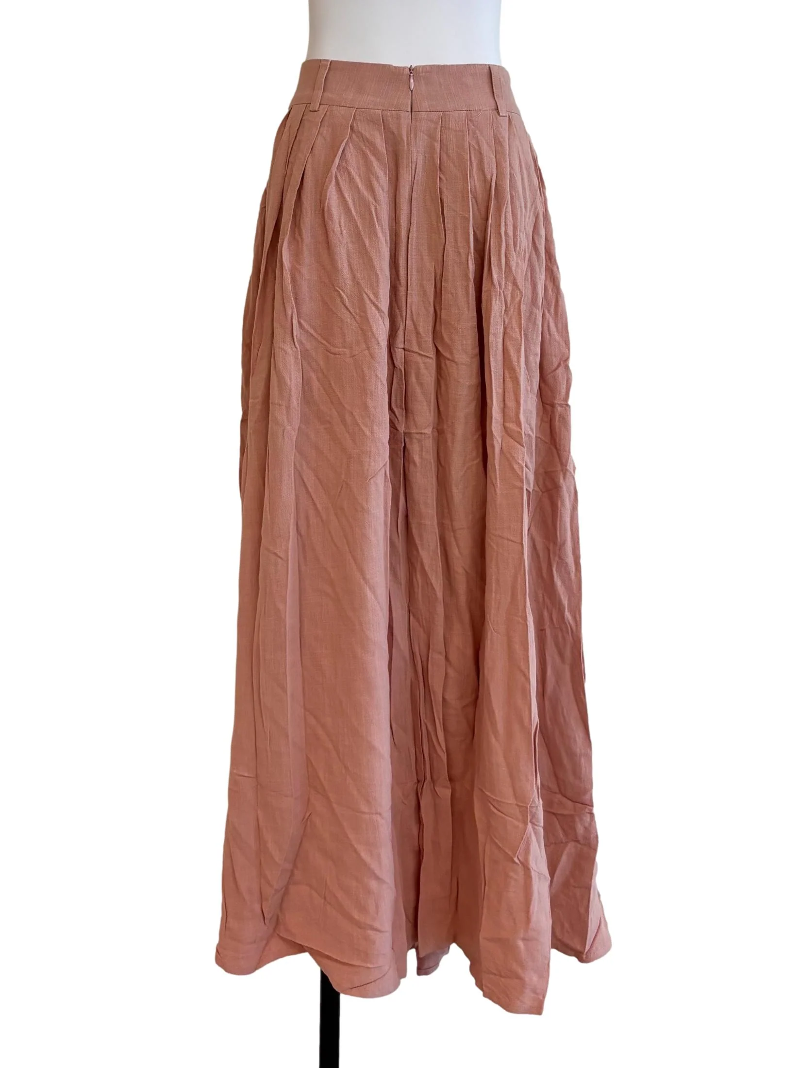 Punch Pink Pleated Skirt - Image 2