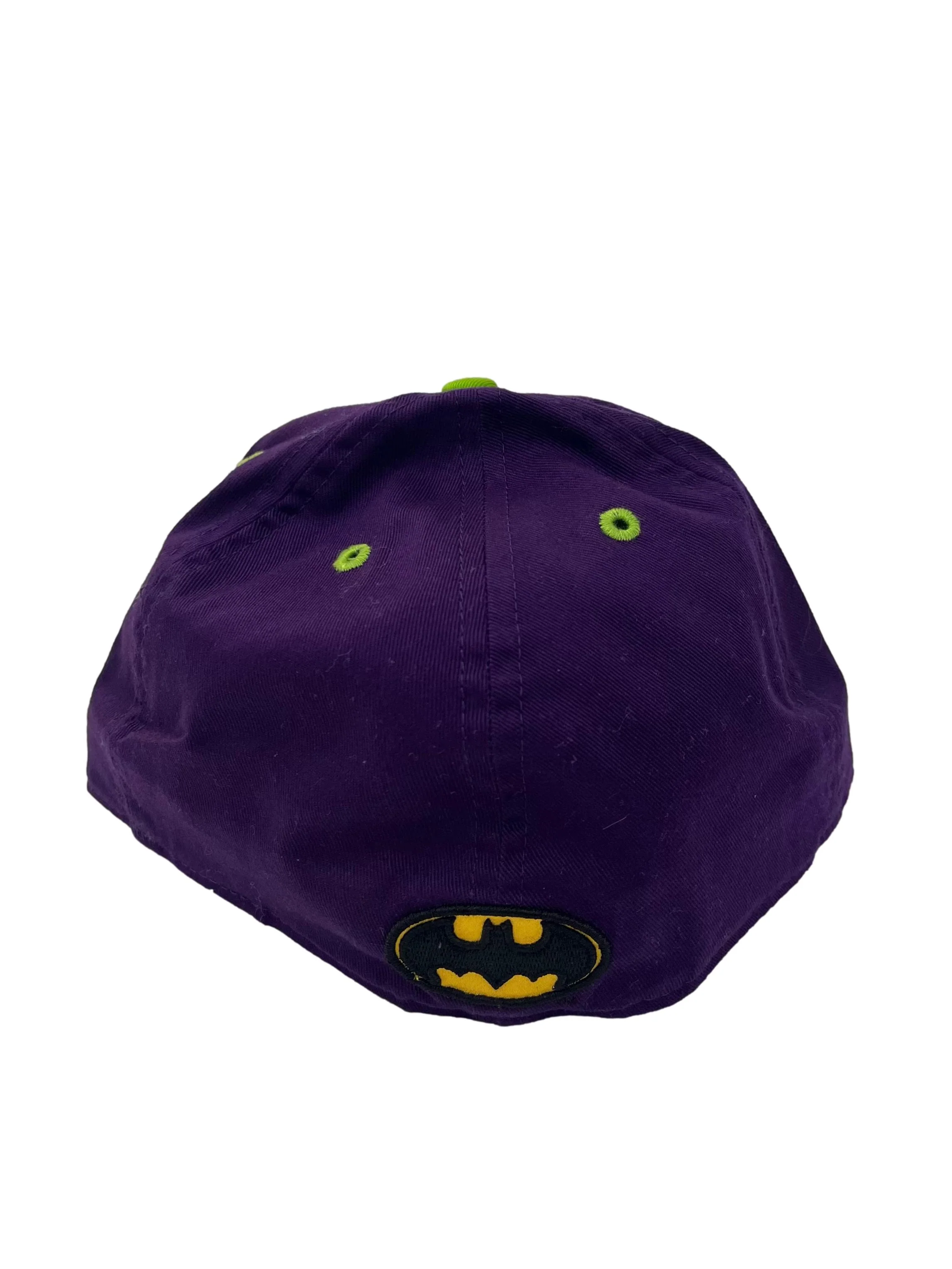 Purple And Neon Green Joker Embroidery Snapback Cap - Image 2