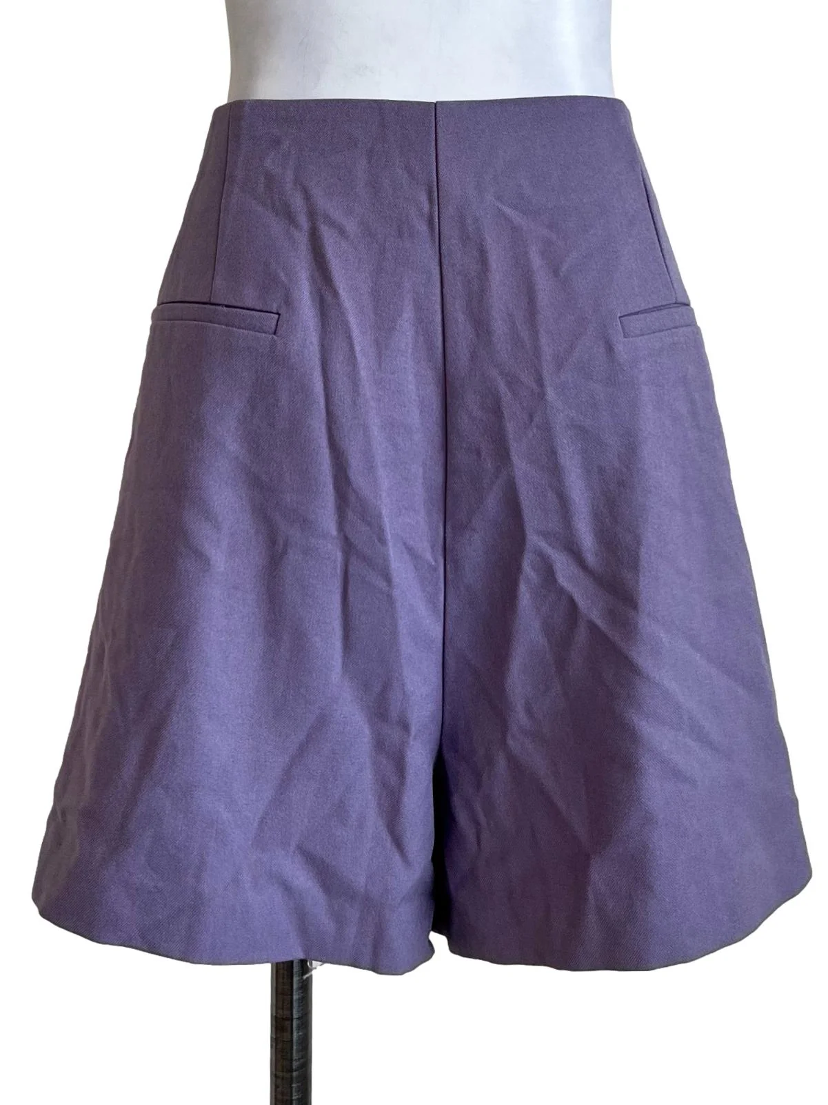 Purple Basic Waistband Hook Shorts - Image 2