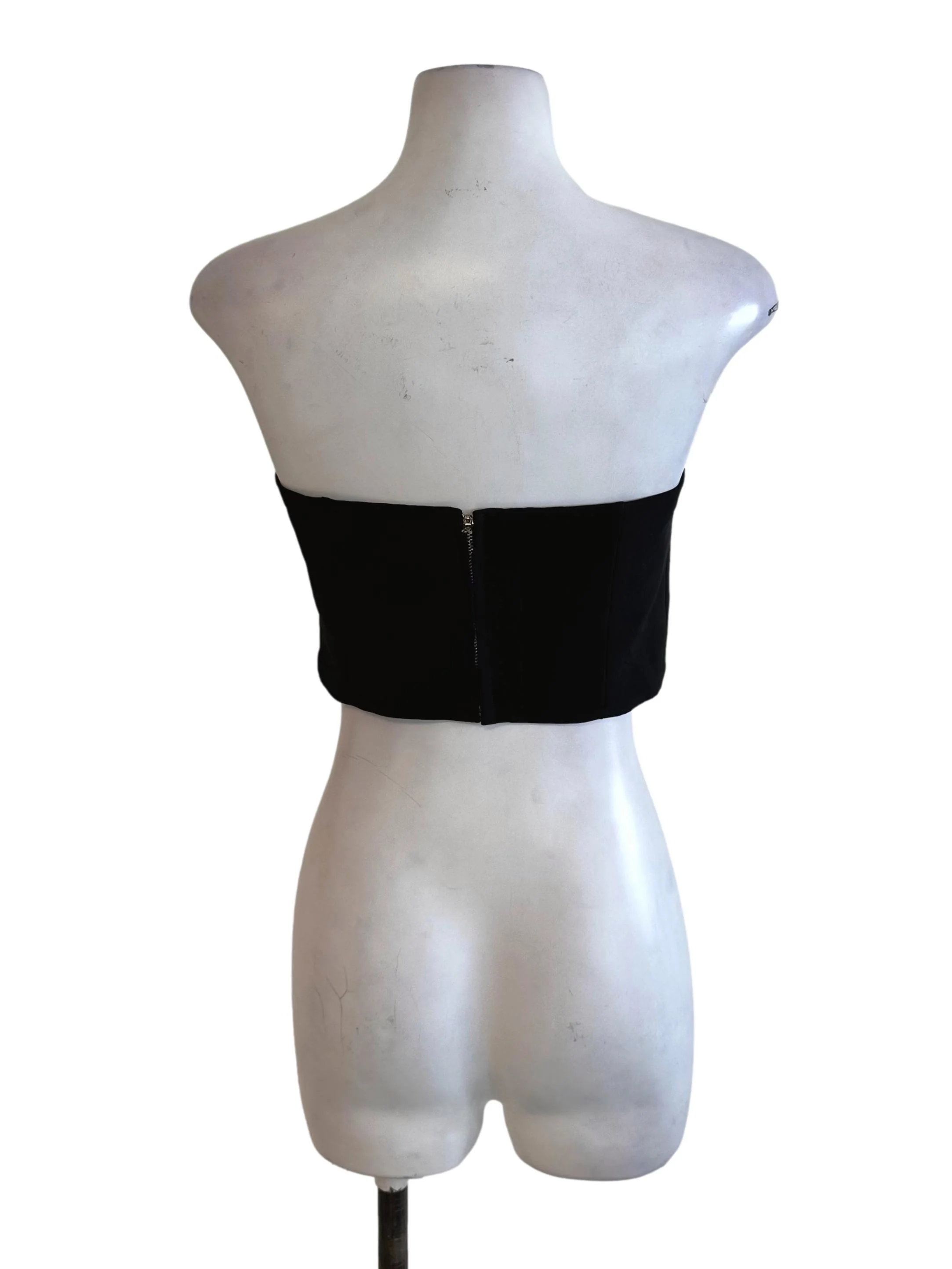 Raven Black Button Tube Top - Image 2