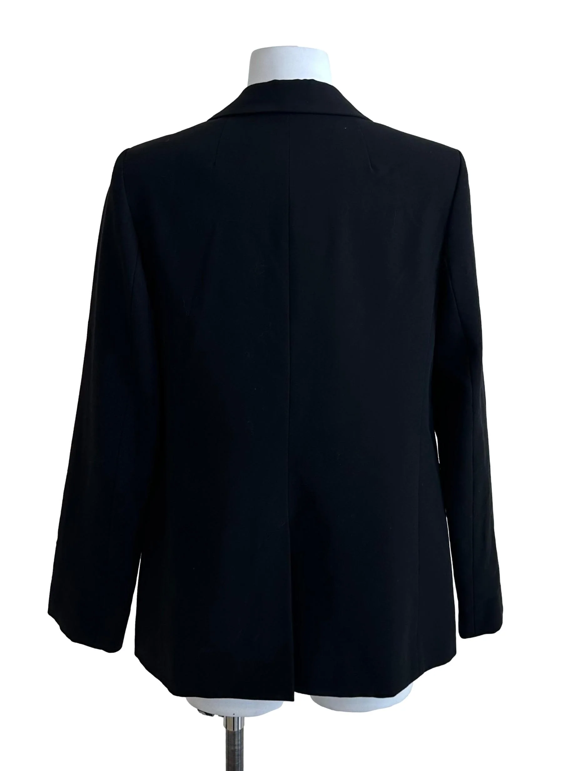 Raven Black Collar Button Blazer - Image 2