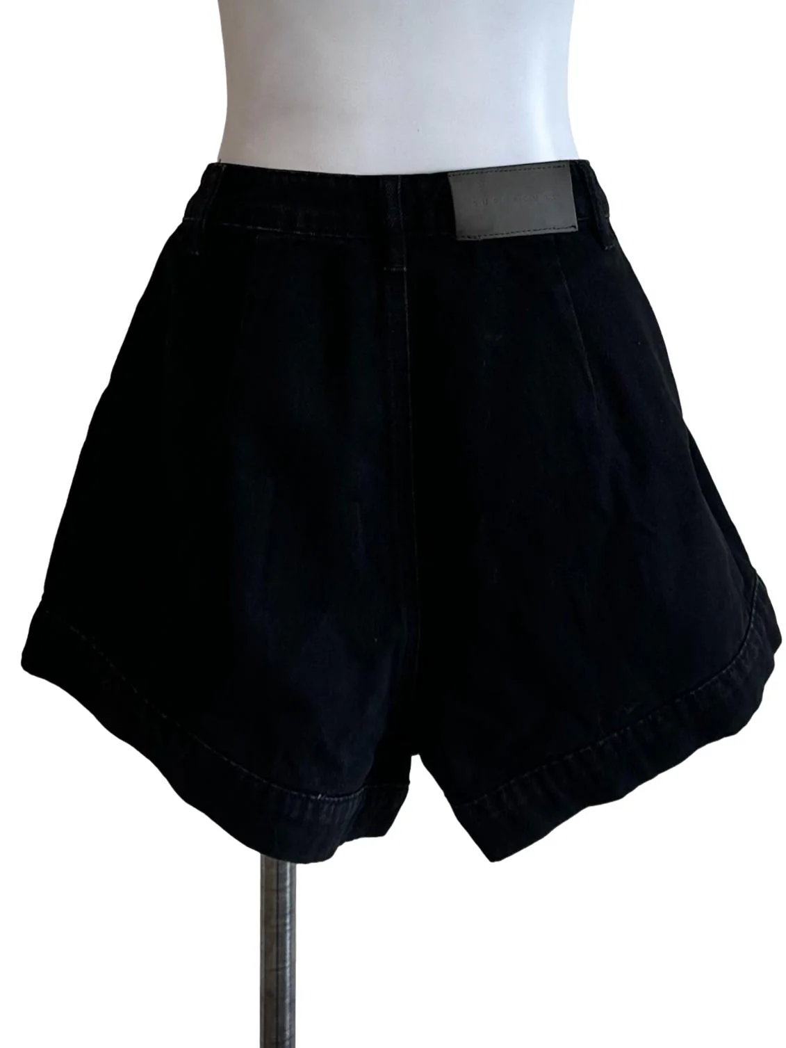 Raven Black Denim Shorts - Image 2