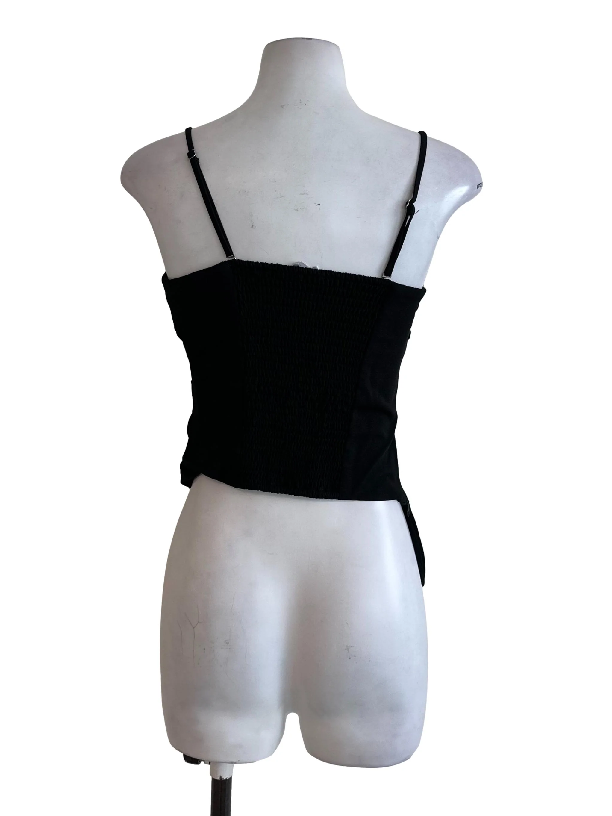 Raven Black Drape Asymmetric Top - Image 2