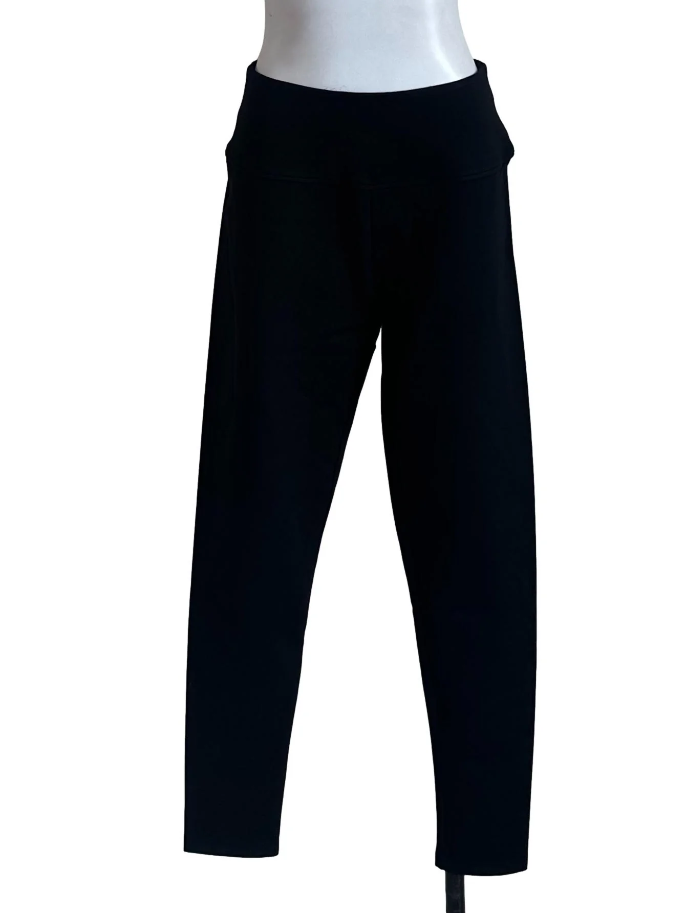 Raven Black Elastic Waist Leggings