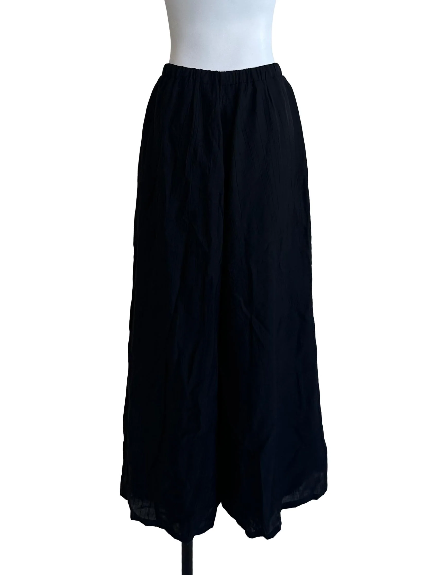 Raven Black Pleated Wide Leg Palazzo OSN - Image 2