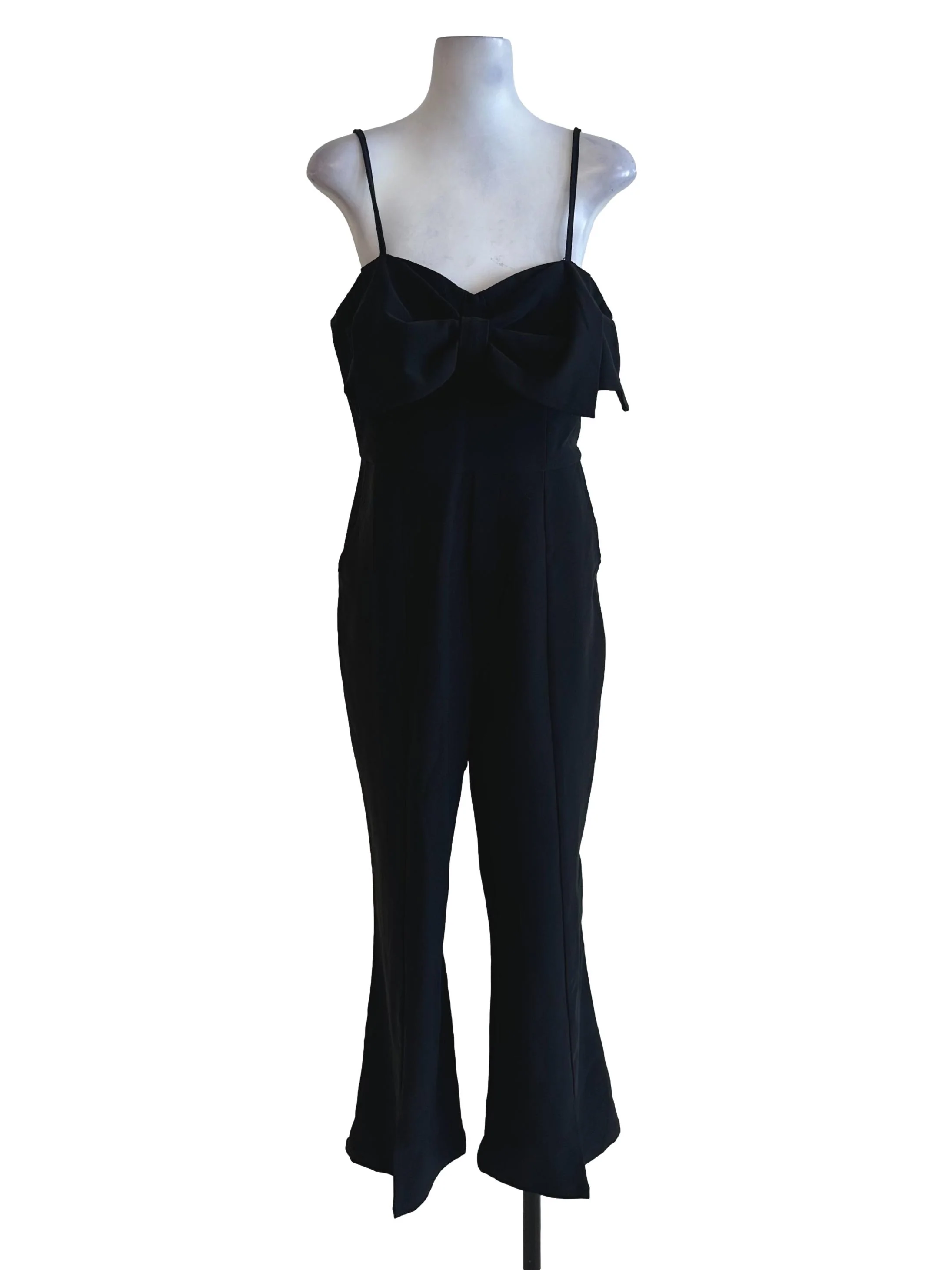Raven Black Ribbon Sweetheart Jumpsuit